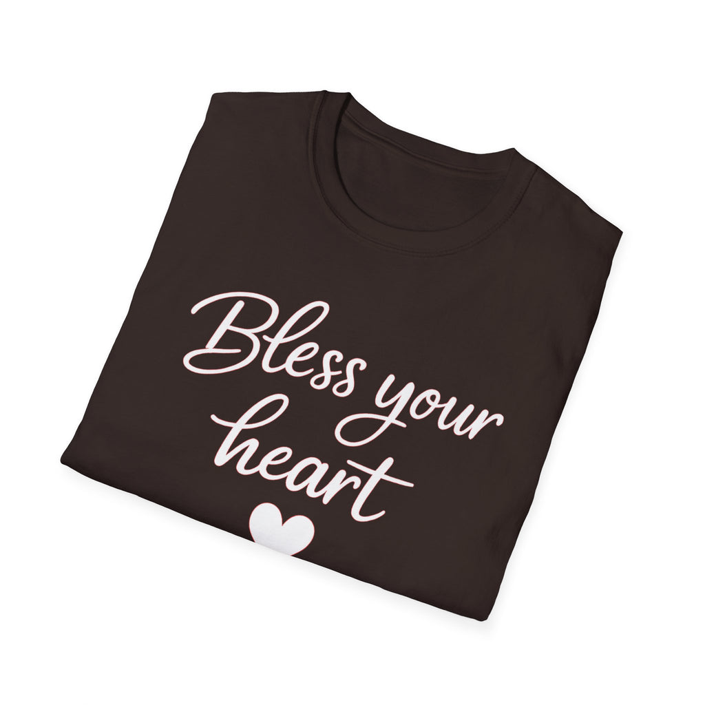 Bless Your Heart T-Shirt | Southern Phrase, Script Heart Design