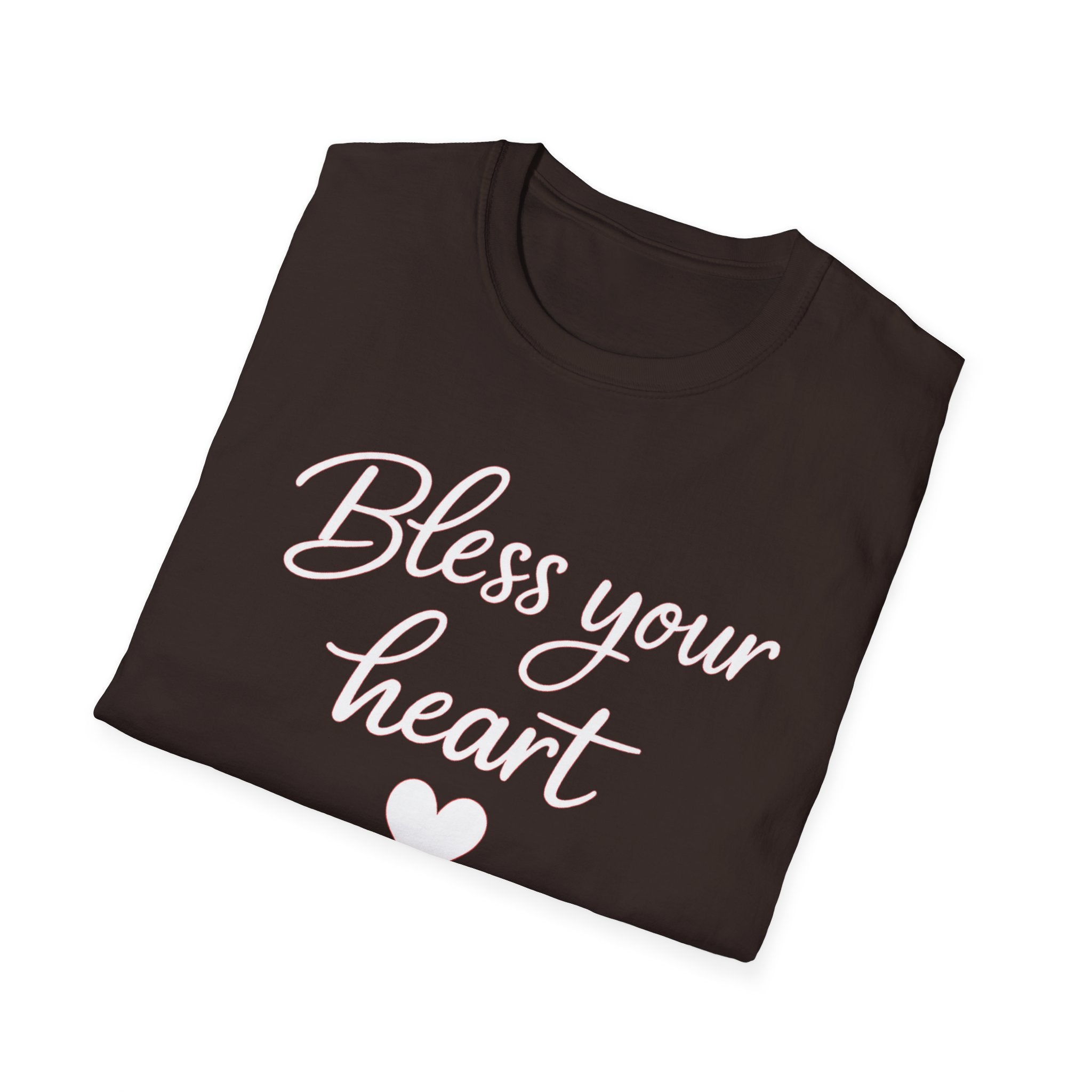 Bless Your Heart T-Shirt | Southern Phrase, Script Heart Design