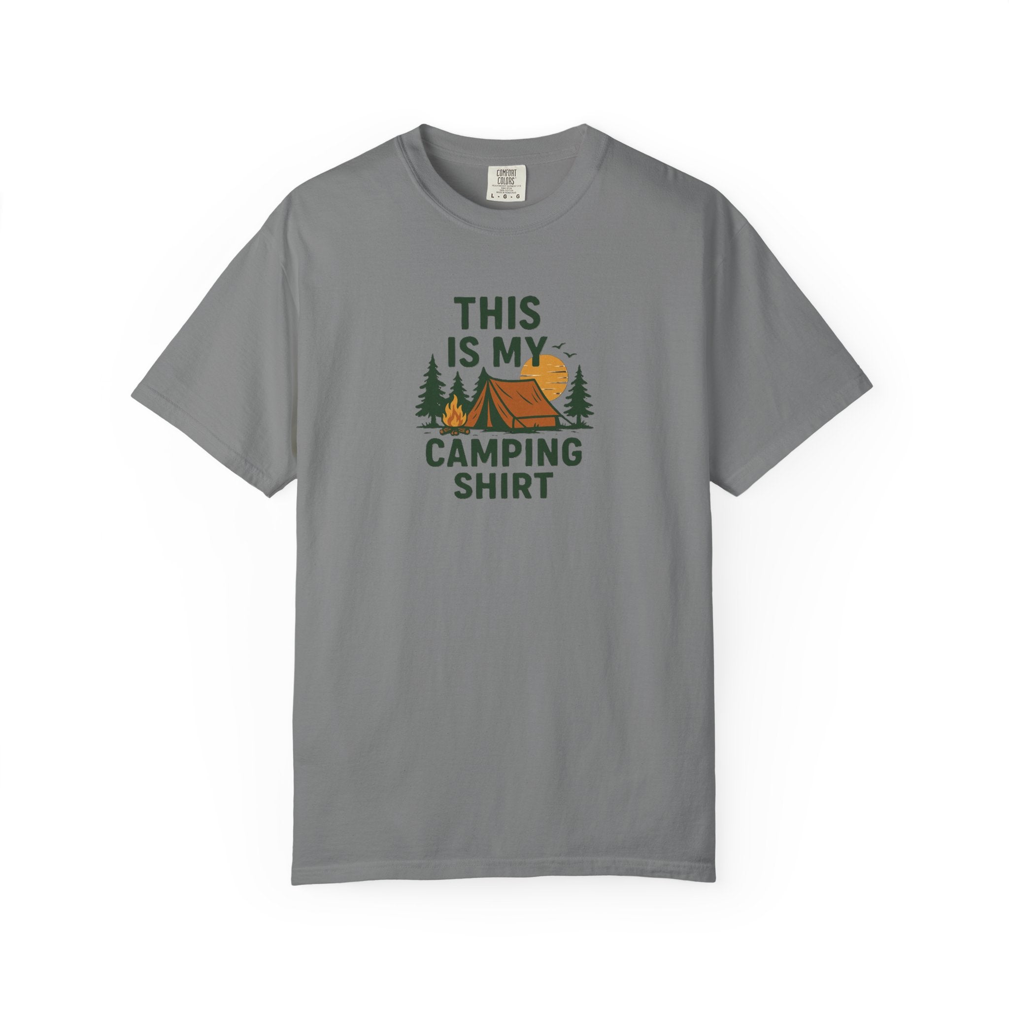 This Is My Camping Shirt T-Shirt | Camping Tent Trees Graphic Tee