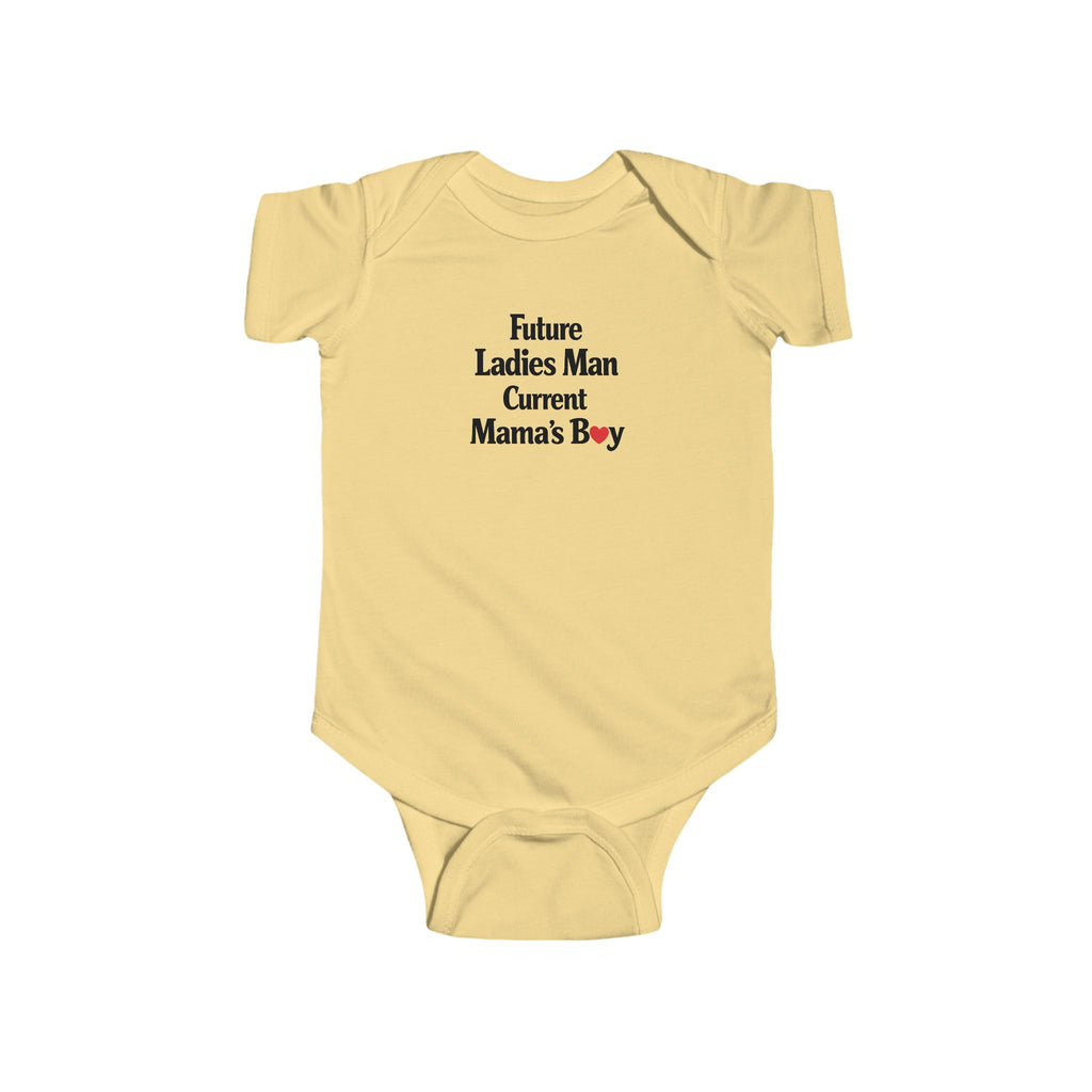 Infant Bodysuit “Future Ladies Man, Current Mama’s Boy” – Cute Newborn Baby Gift