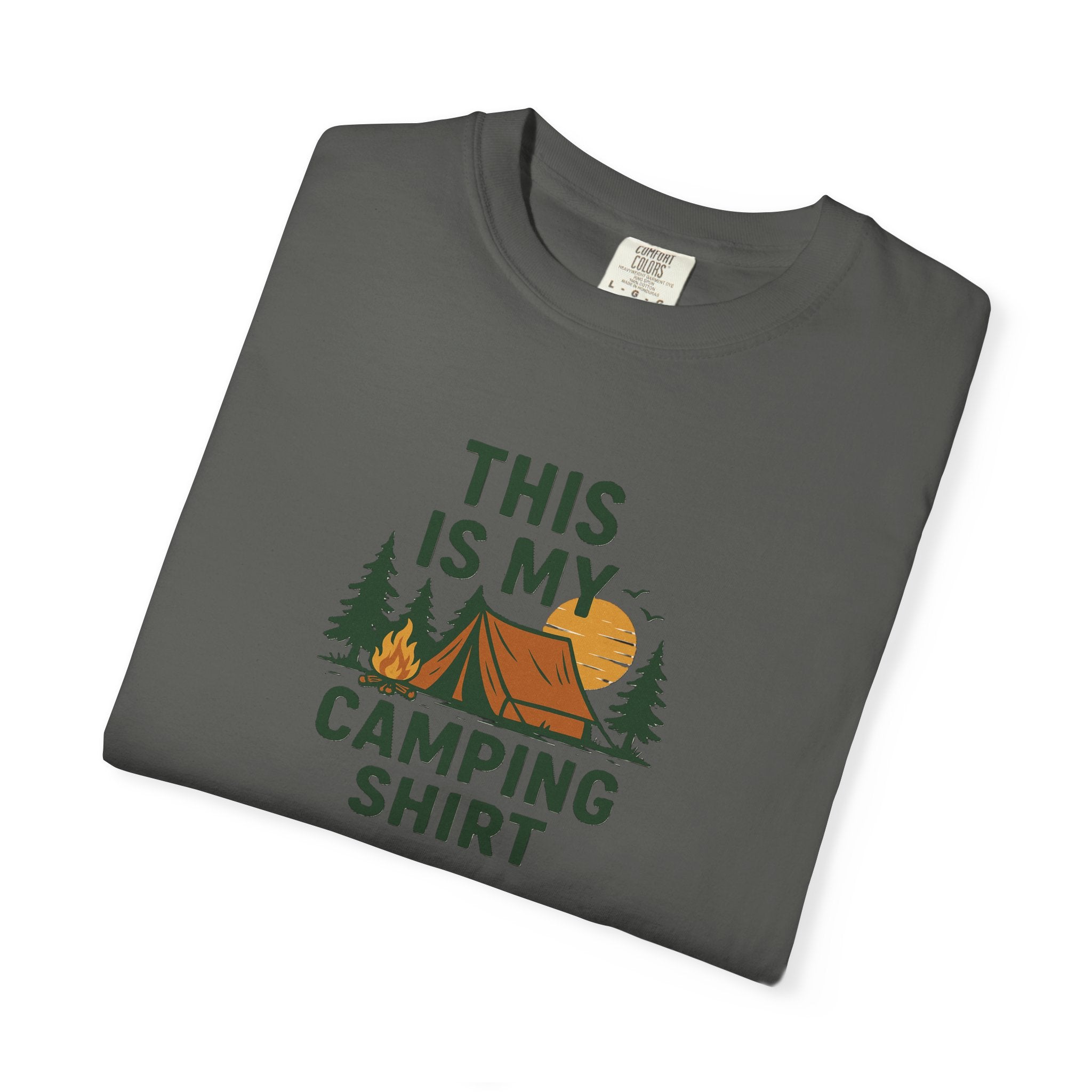 This Is My Camping Shirt T-Shirt | Camping Tent Trees Graphic Tee