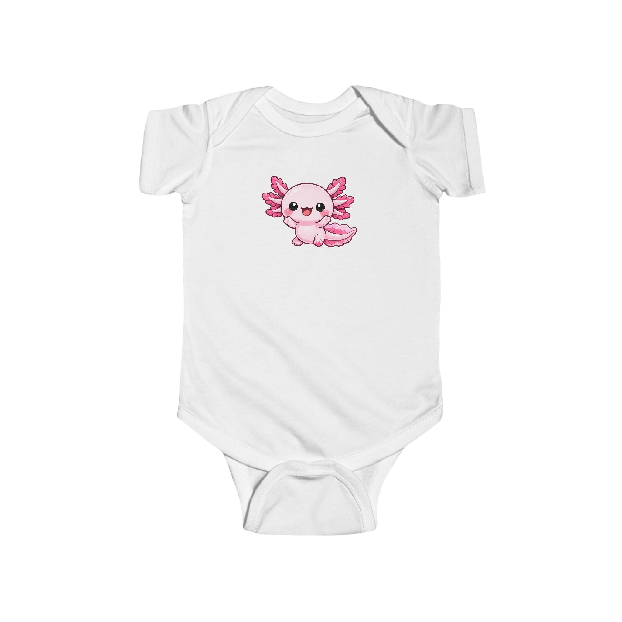 Pink Axolotl Infant Bodysuit | Cute Cartoon Axolotl