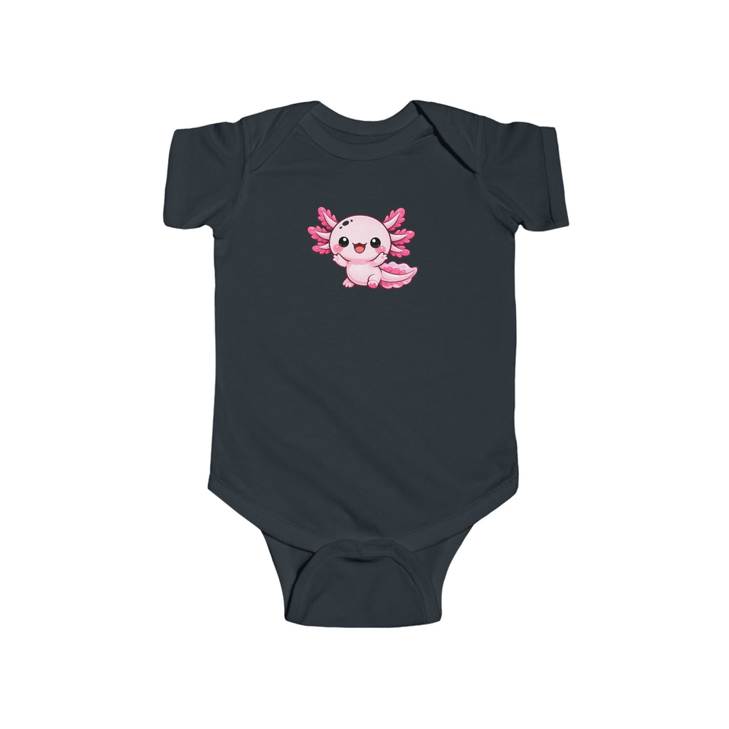 Pink Axolotl Infant Bodysuit | Cute Cartoon Axolotl