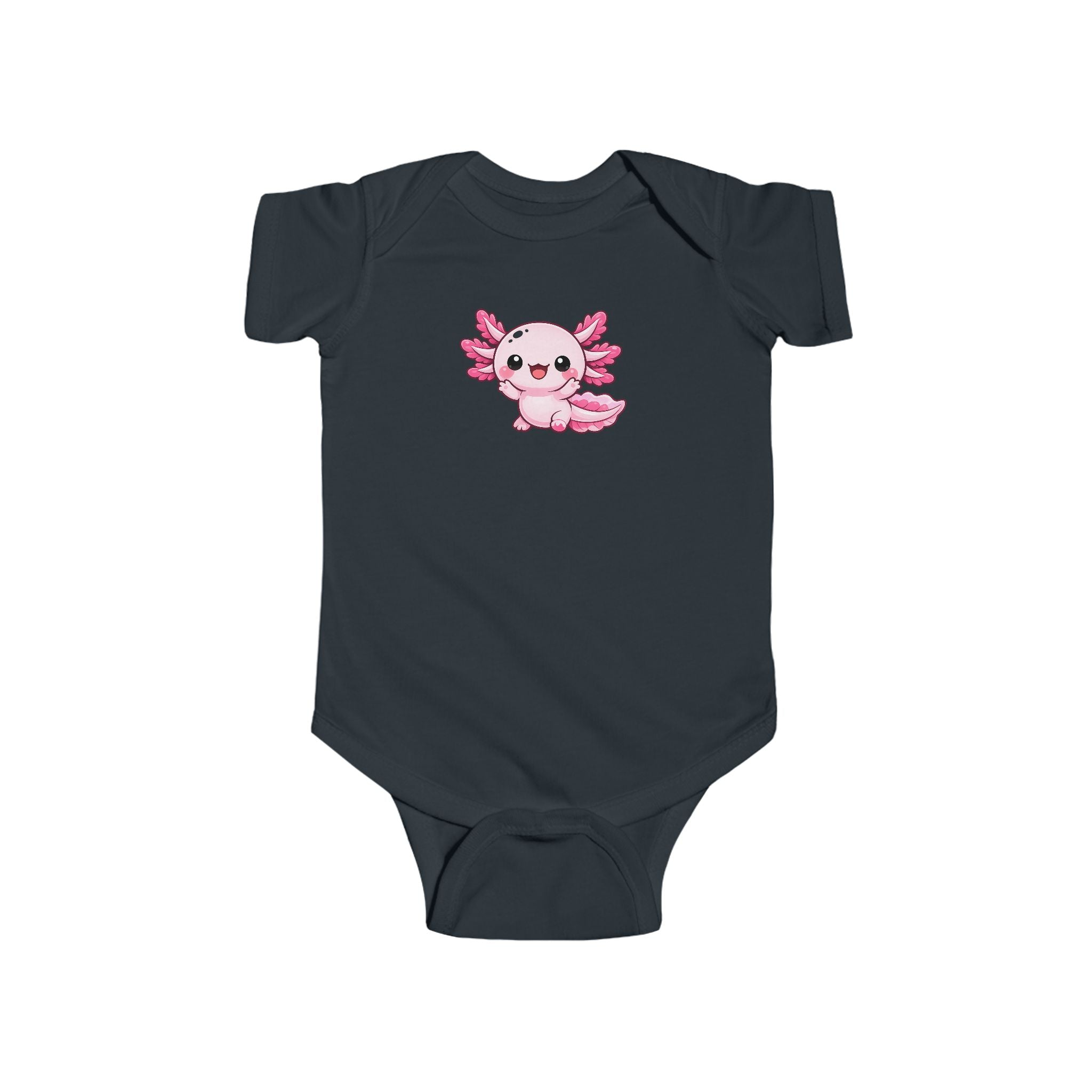 Pink Axolotl Infant Bodysuit | Cute Cartoon Axolotl