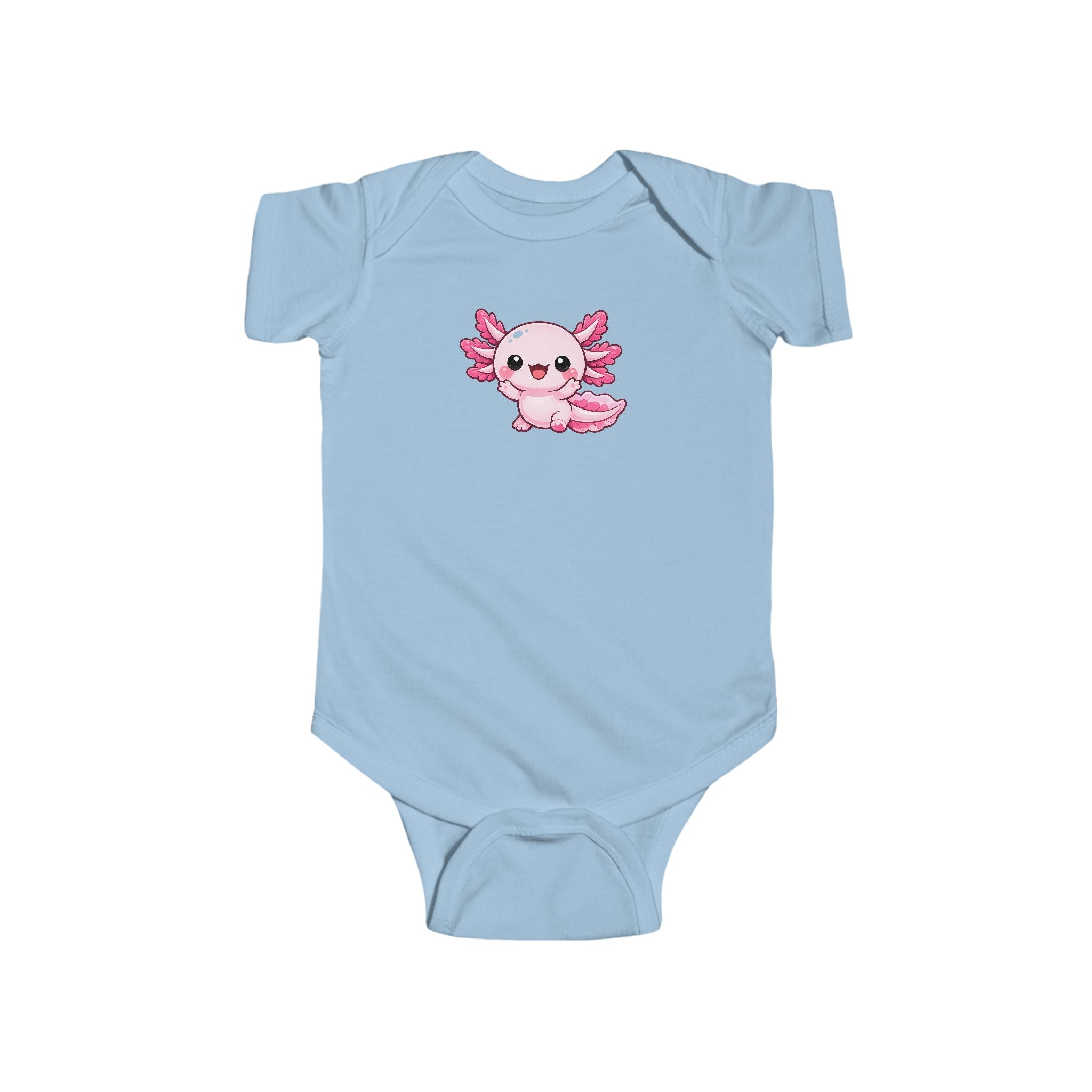 Pink Axolotl Infant Bodysuit | Cute Cartoon Axolotl