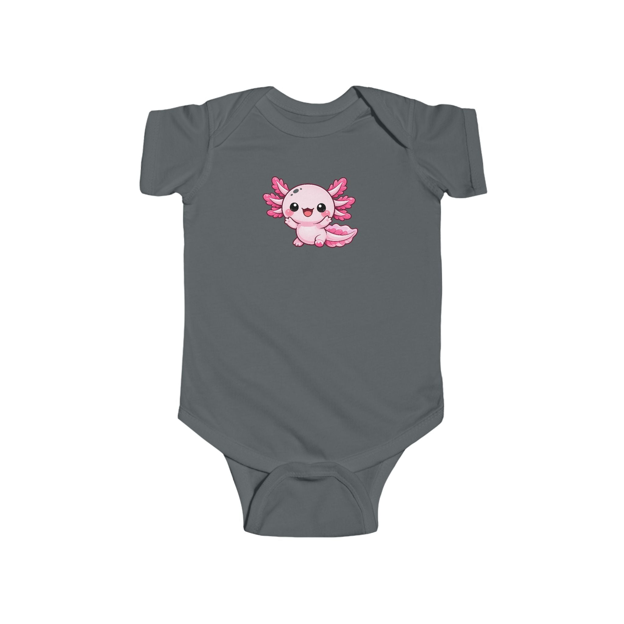 Pink Axolotl Infant Bodysuit | Cute Cartoon Axolotl