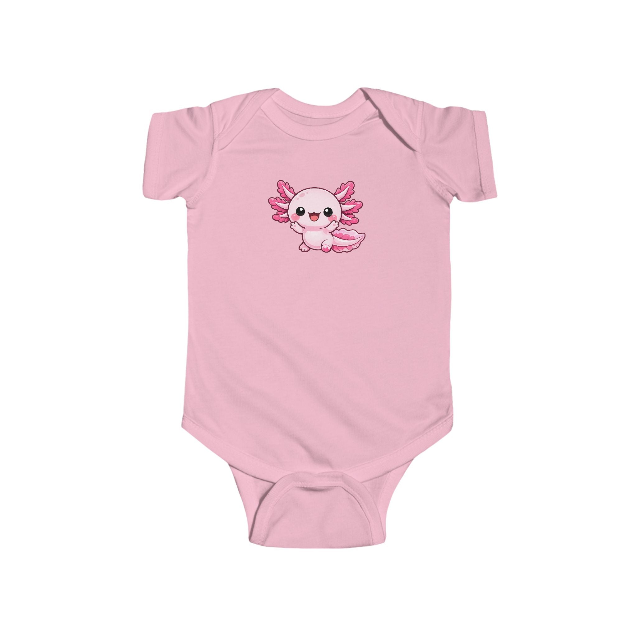 Pink Axolotl Infant Bodysuit | Cute Cartoon Axolotl