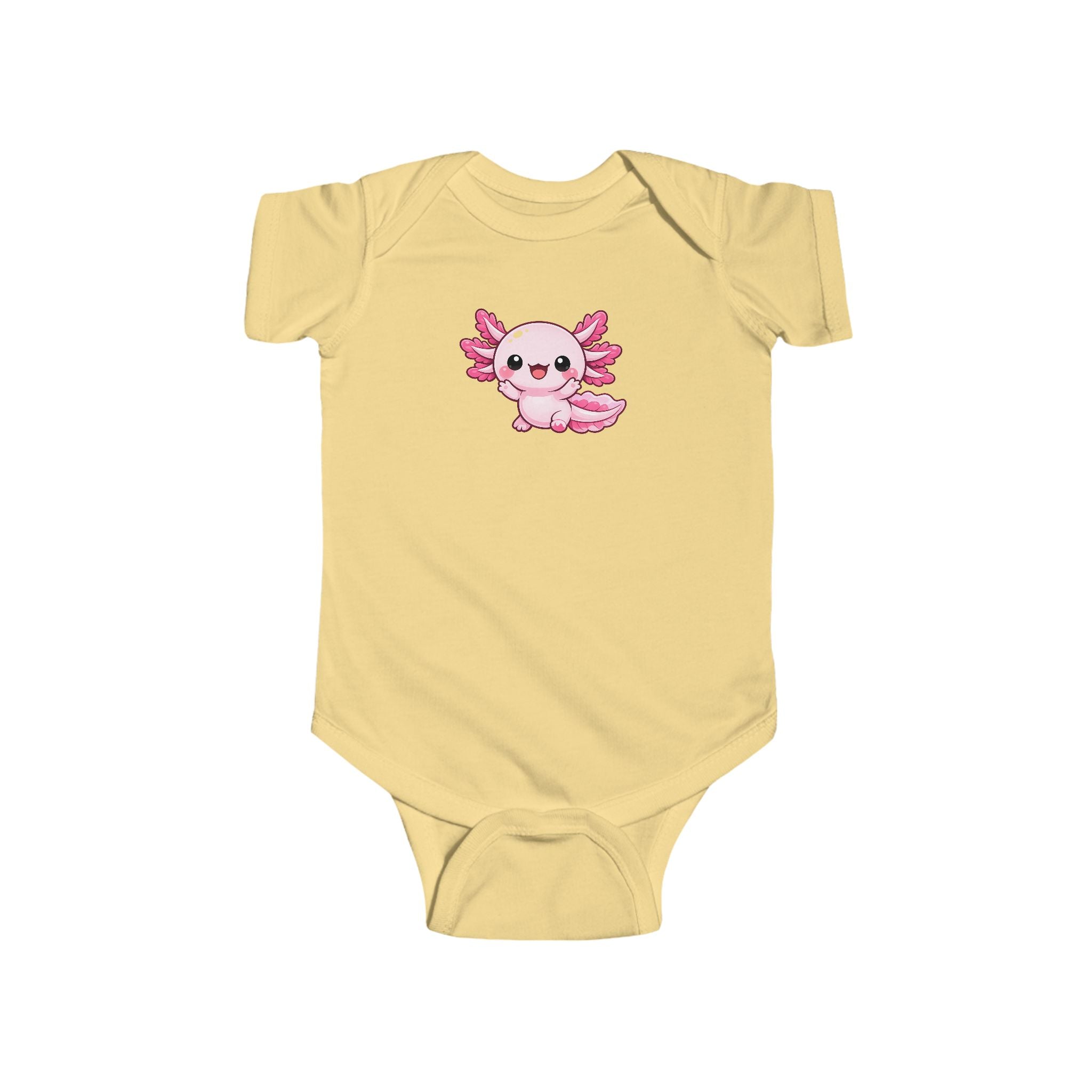 Pink Axolotl Infant Bodysuit | Cute Cartoon Axolotl