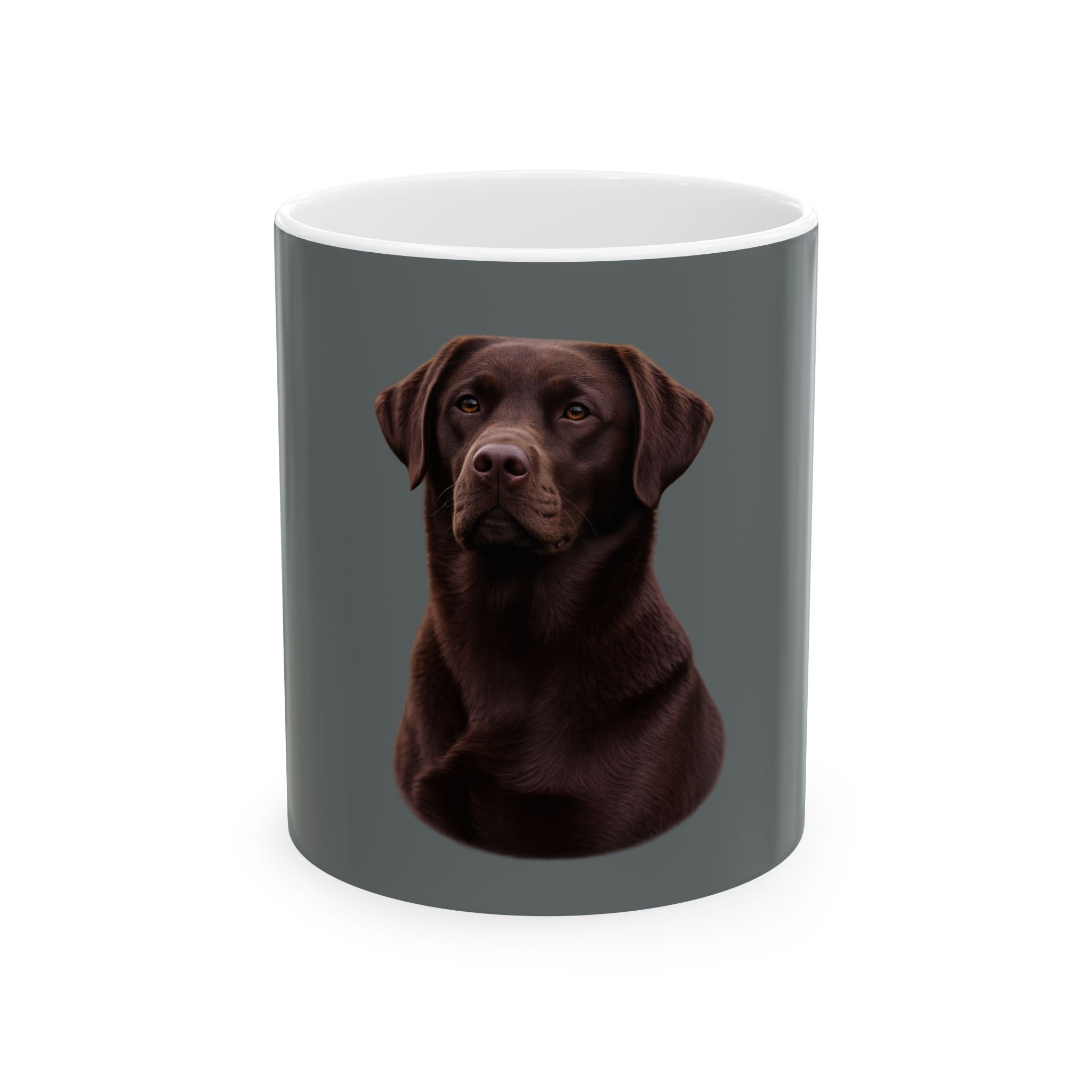 Chocolate Labrador Portrait Mug | Ceramic Dog Coffee Cup