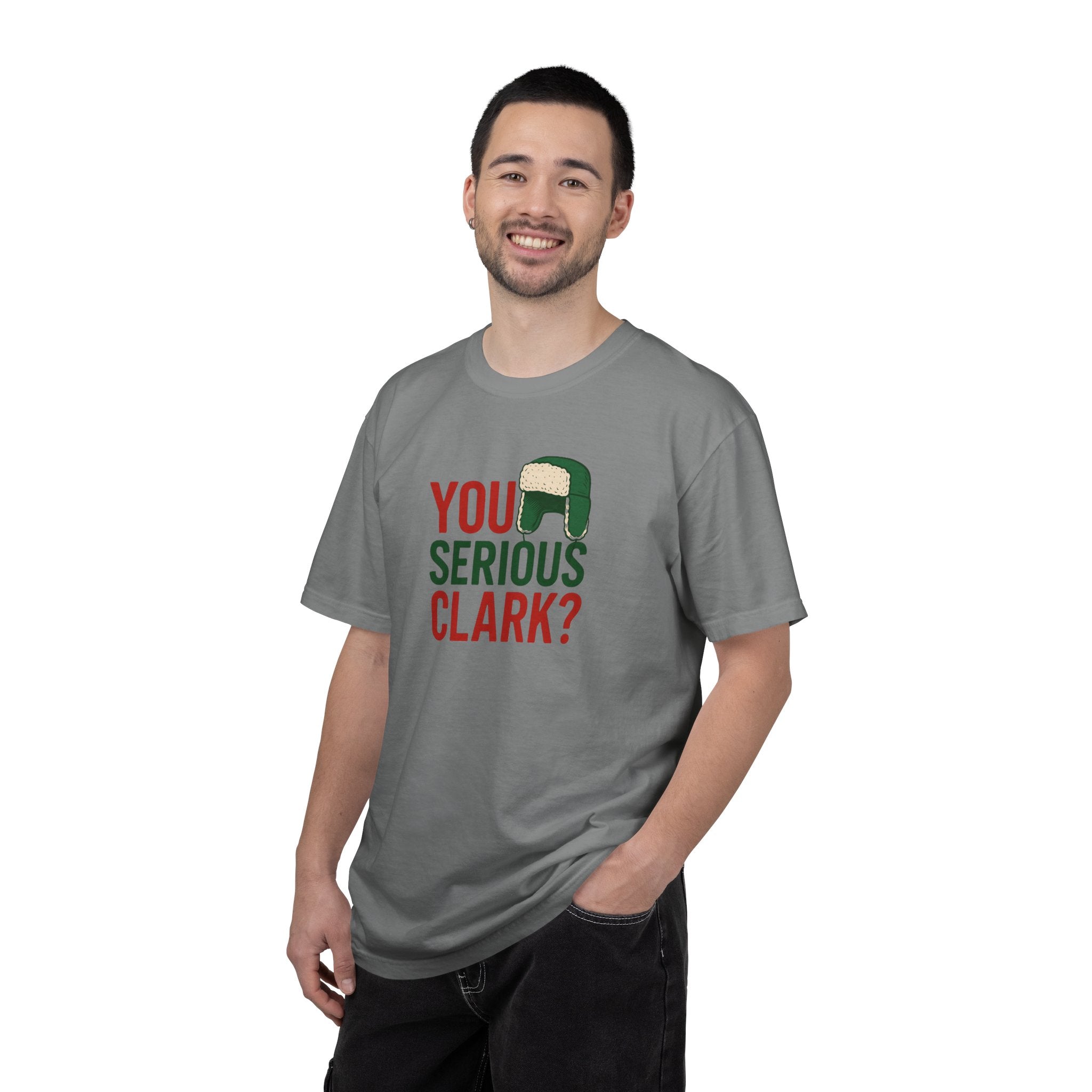 You Serious Clark? T-Shirt | Holiday Movie Quote, Trapper Hat Graphic