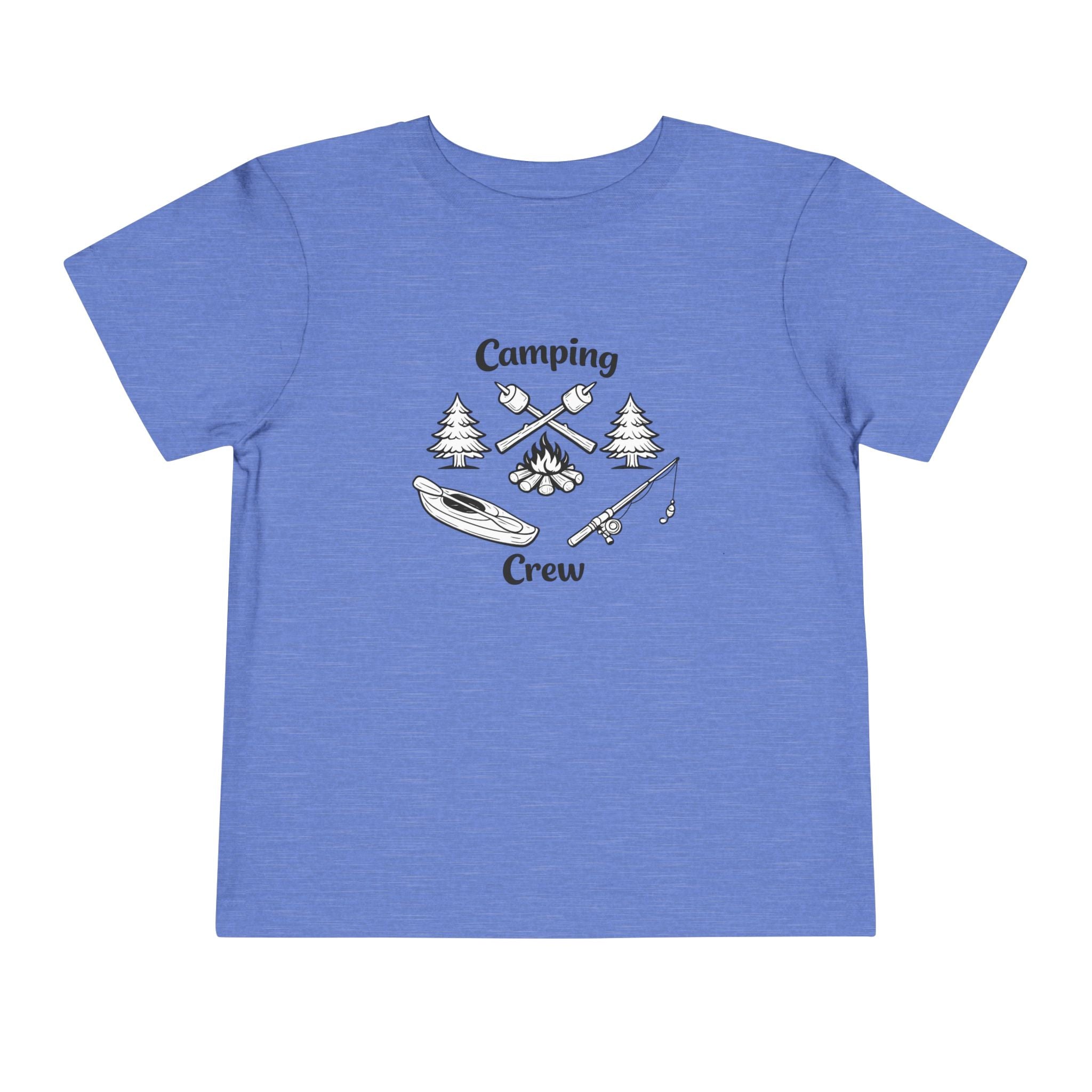 Camping Crew Toddler Tee | Kids Outdoor Camping Shirt, Kayak Fishing Bonfire Design