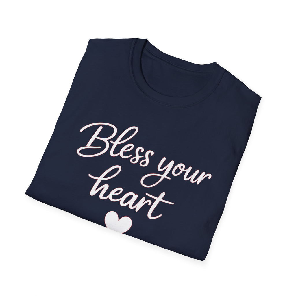 Bless Your Heart T-Shirt | Southern Phrase, Script Heart Design