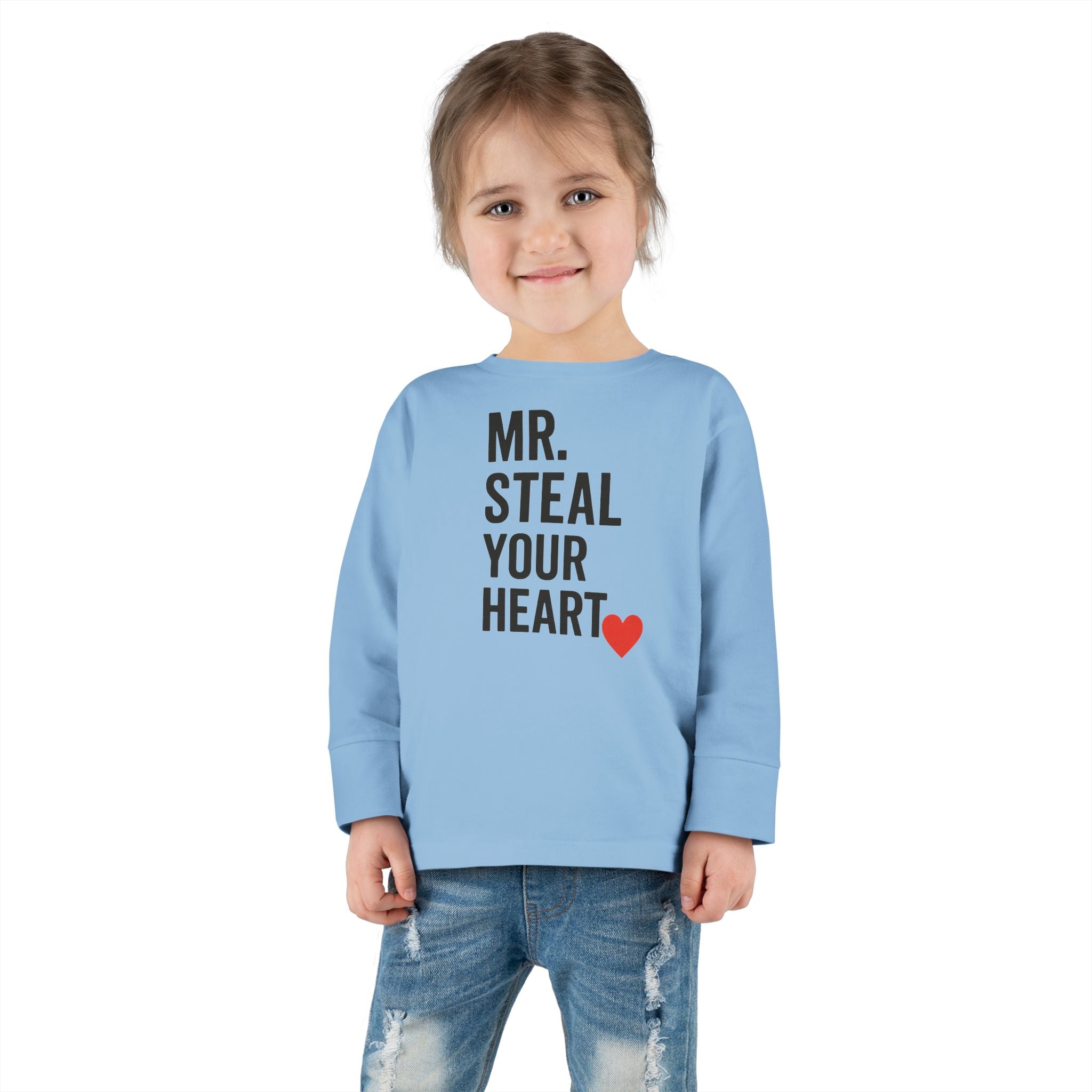 Mr. Steal Your Heart Toddler Long Sleeve Tee