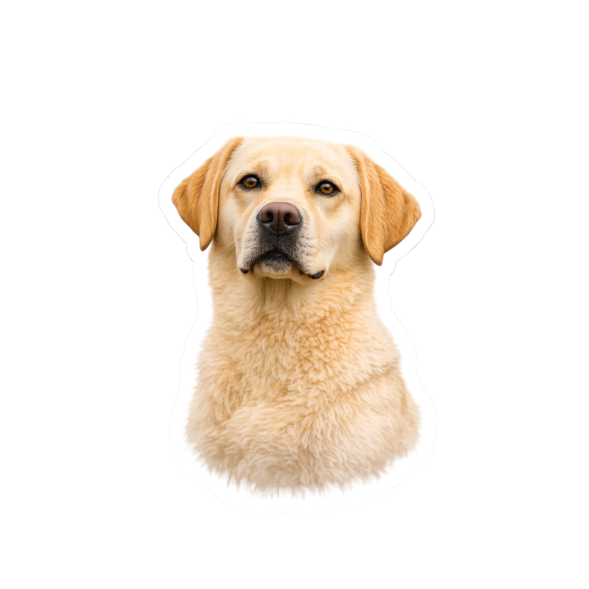 Yellow Labrador Portrait Sticker | Kiss-Cut Dog Sticker
