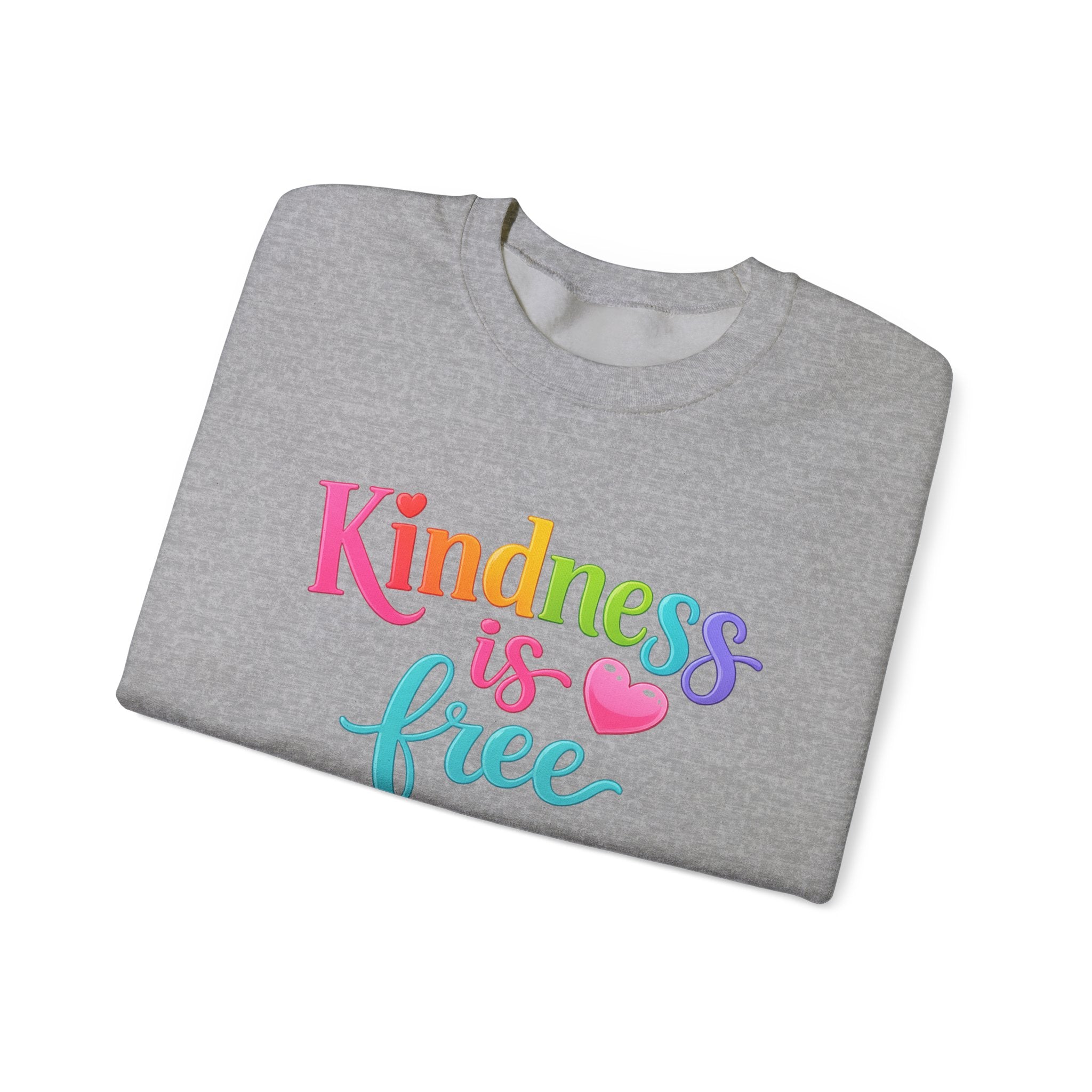 Kindness is Free sweatshirt | Crewneck, Rainbow Script