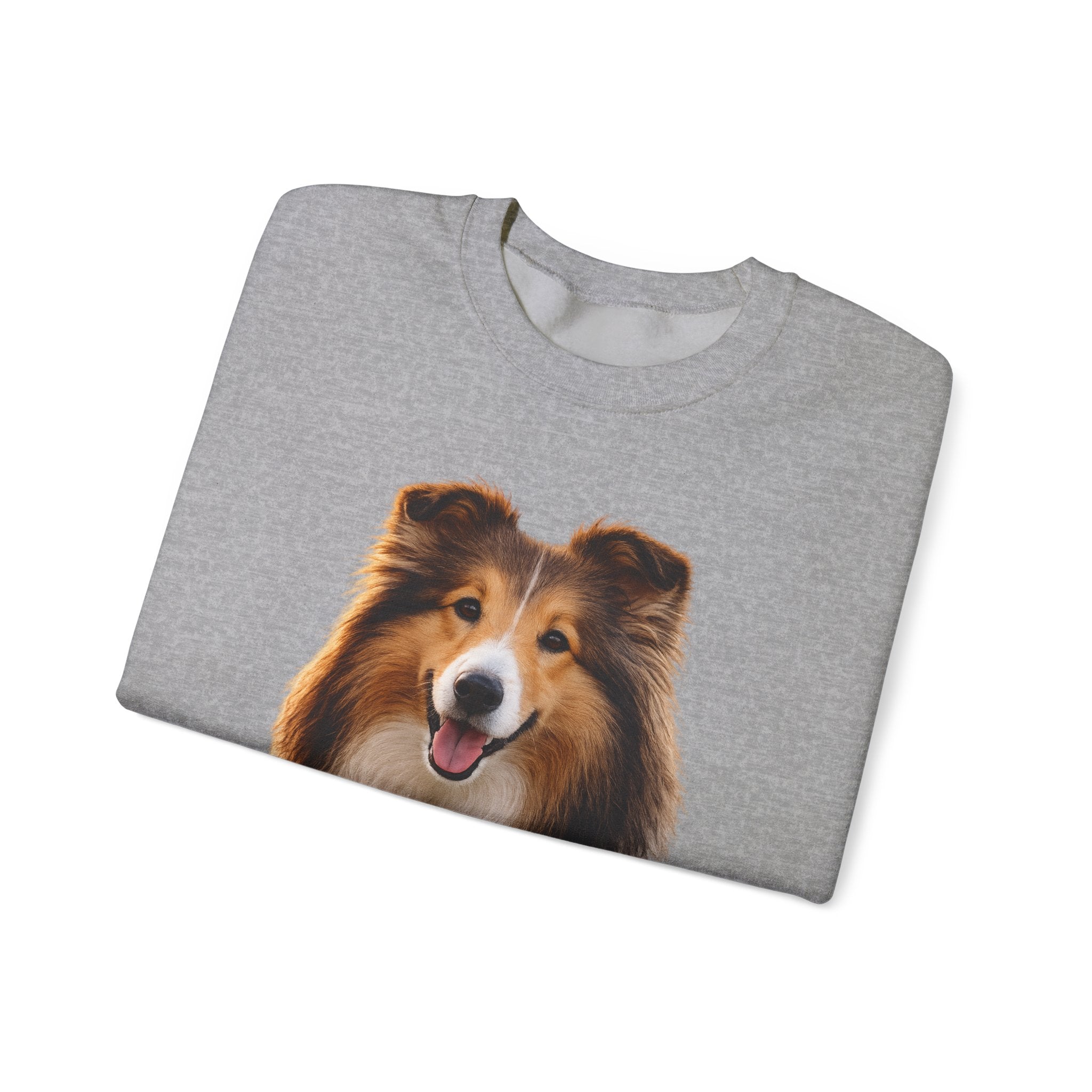 Smiling Collie Crewneck Sweatshirt | Collie Face Pullover