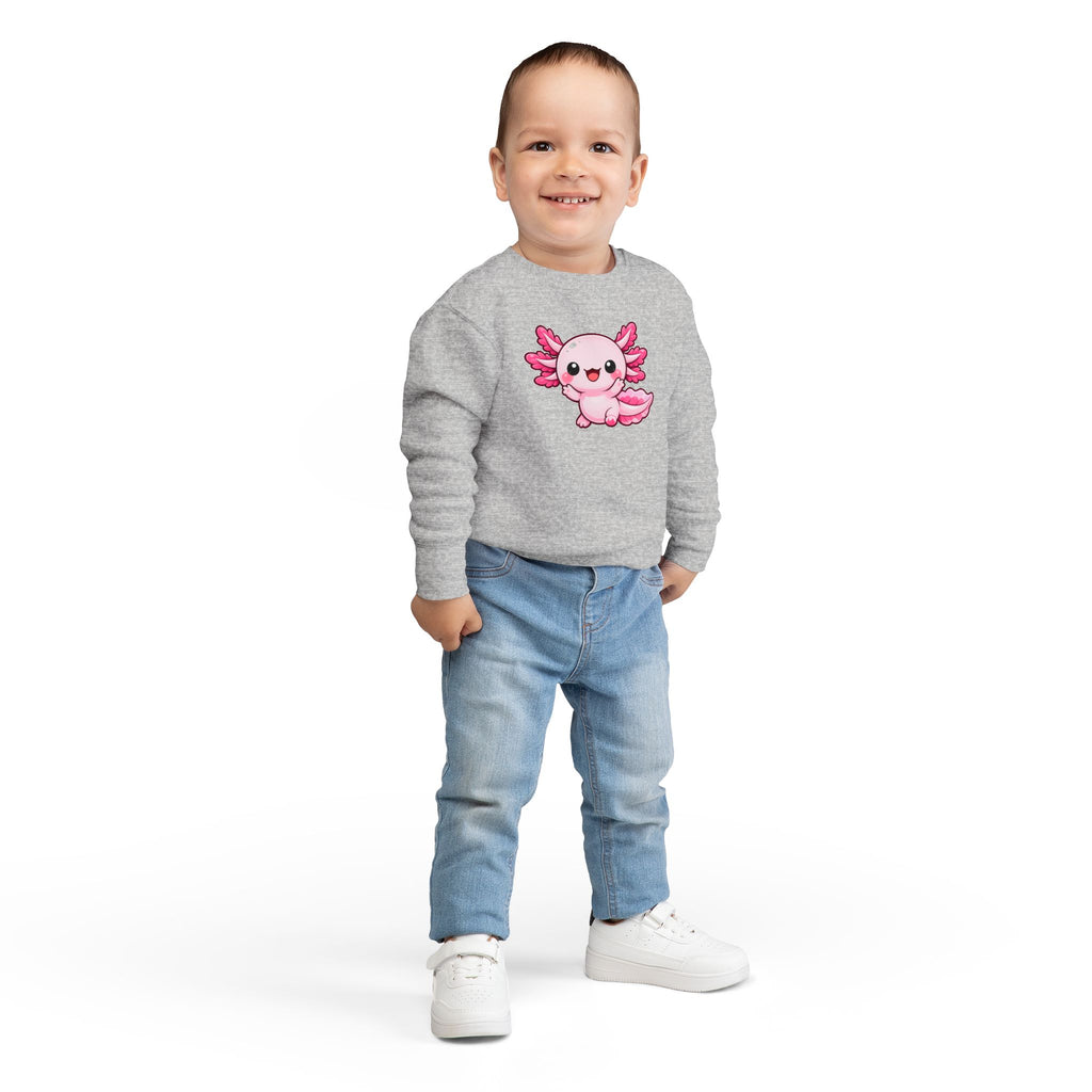 Pink Axolotl Toddler Sweatshirt | Cute Sea Creature Kids Top
