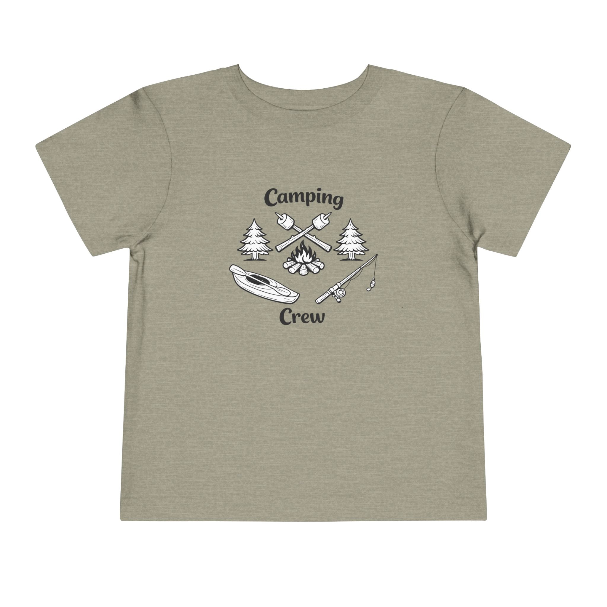 Camping Crew Toddler Tee | Kids Outdoor Camping Shirt, Kayak Fishing Bonfire Design