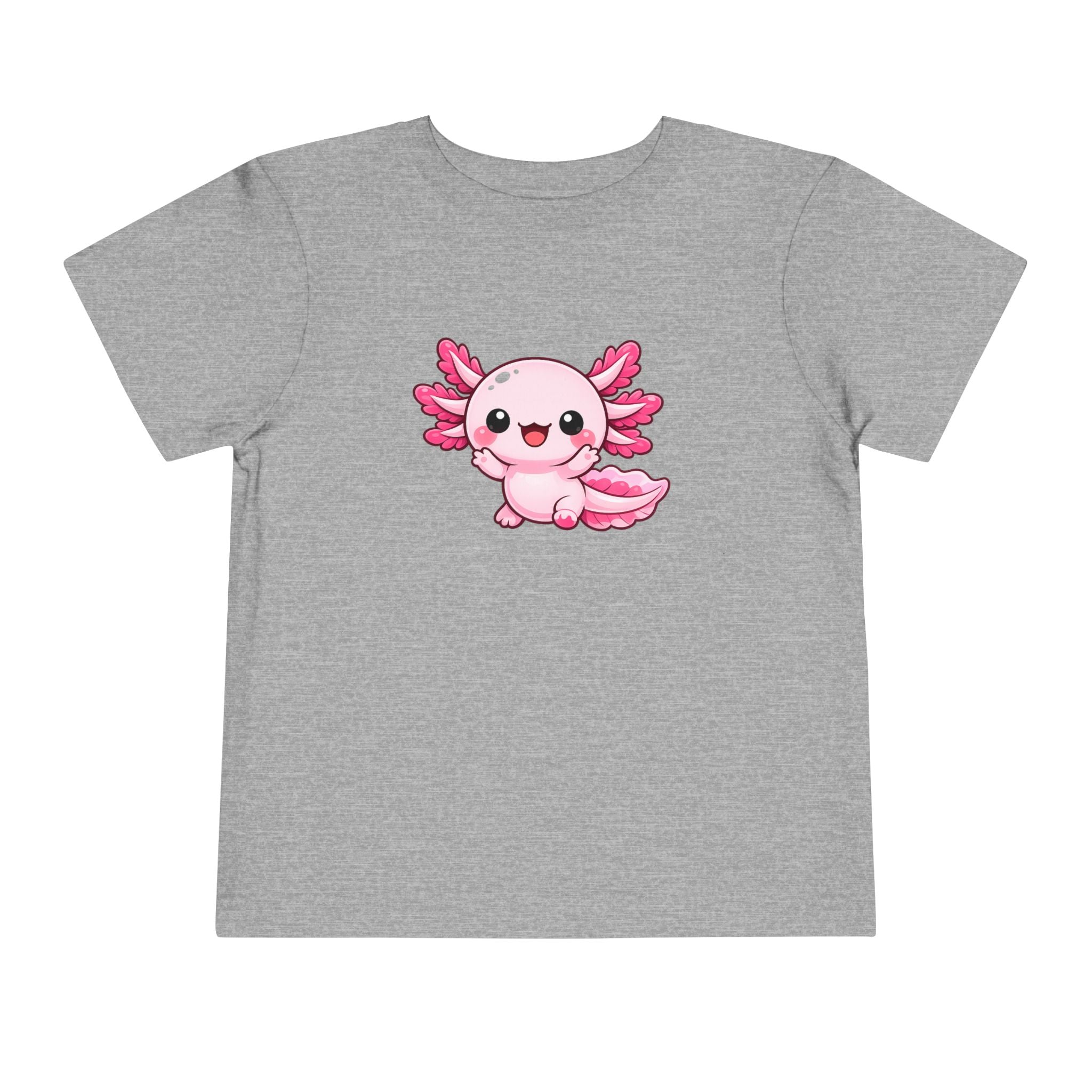 Pink Axolotl Illustration Toddler Tee | Cute Amphibian Shirt