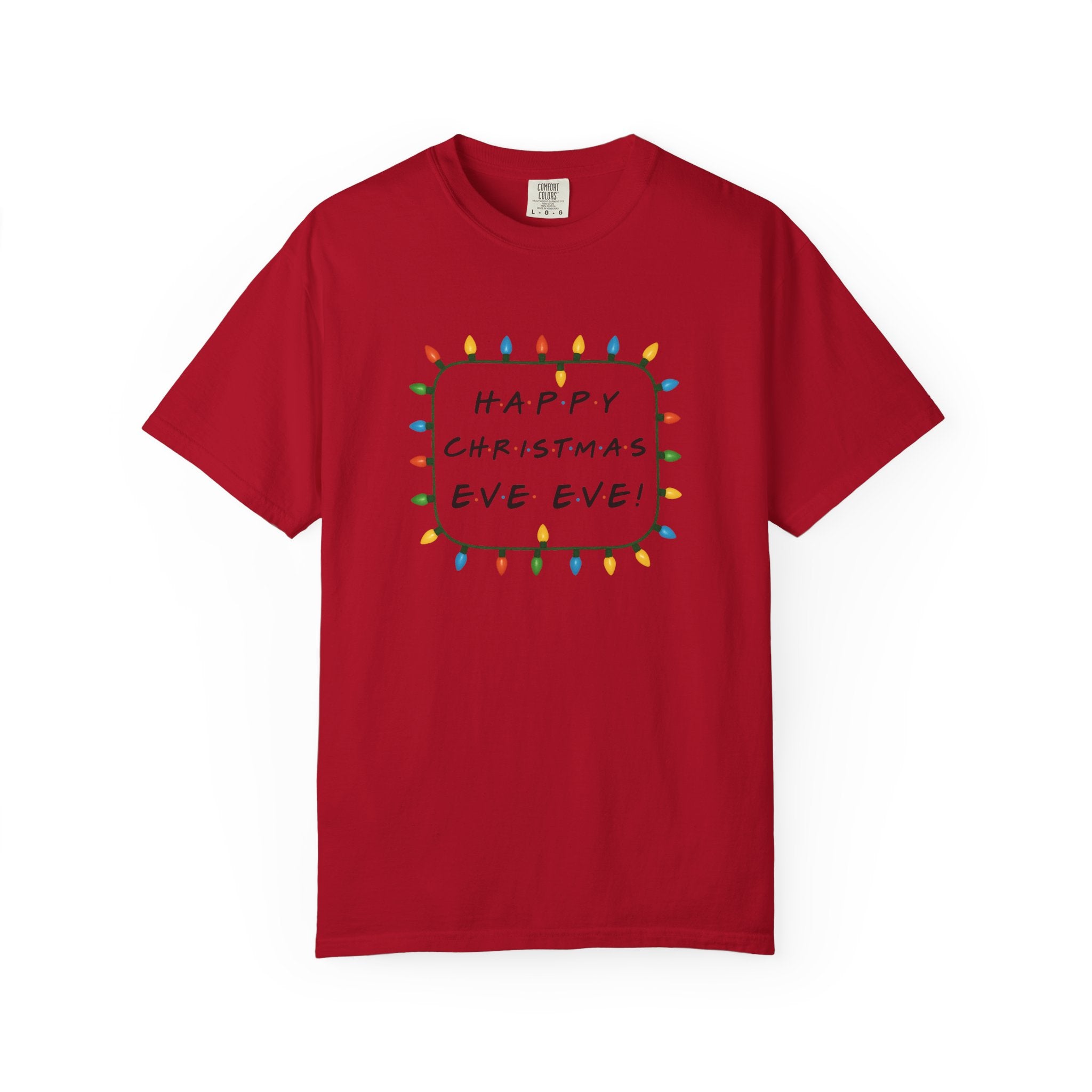 Happy Christmas Eve Eve T-Shirt | Christmas Lights Holiday Tee