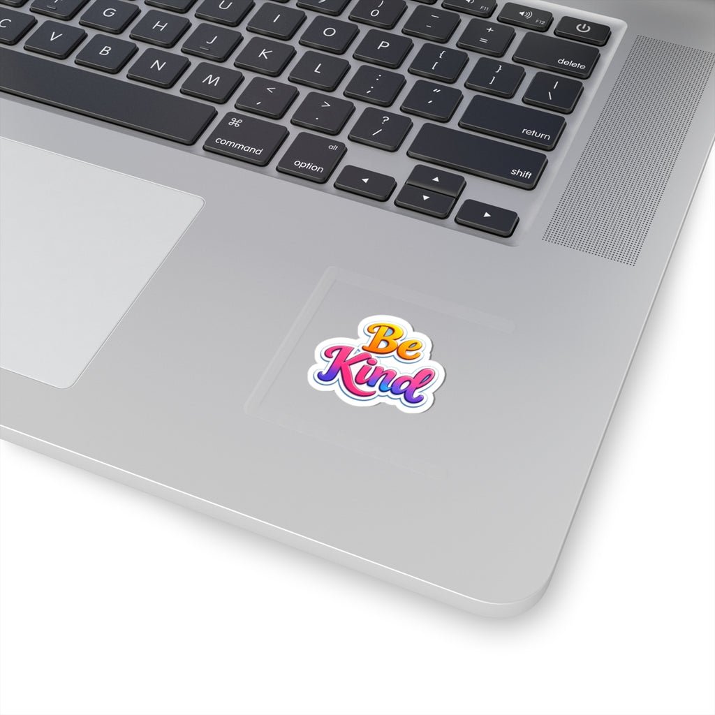 Be Kind Script Sticker | Colorful Gradient Kiss-Cut Vinyl