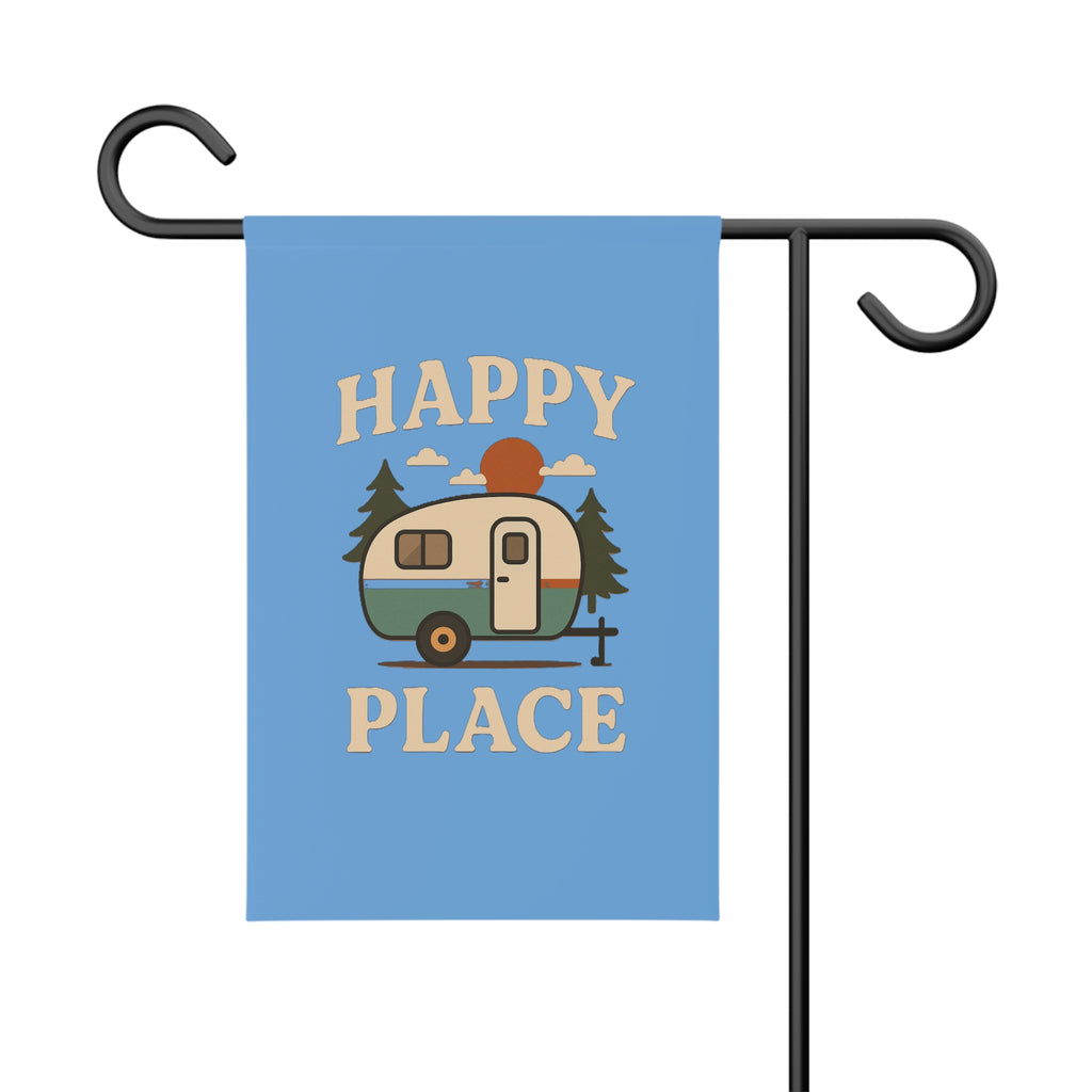 Happy Place Camper garden banner | Outdoor flag, RV camping decor