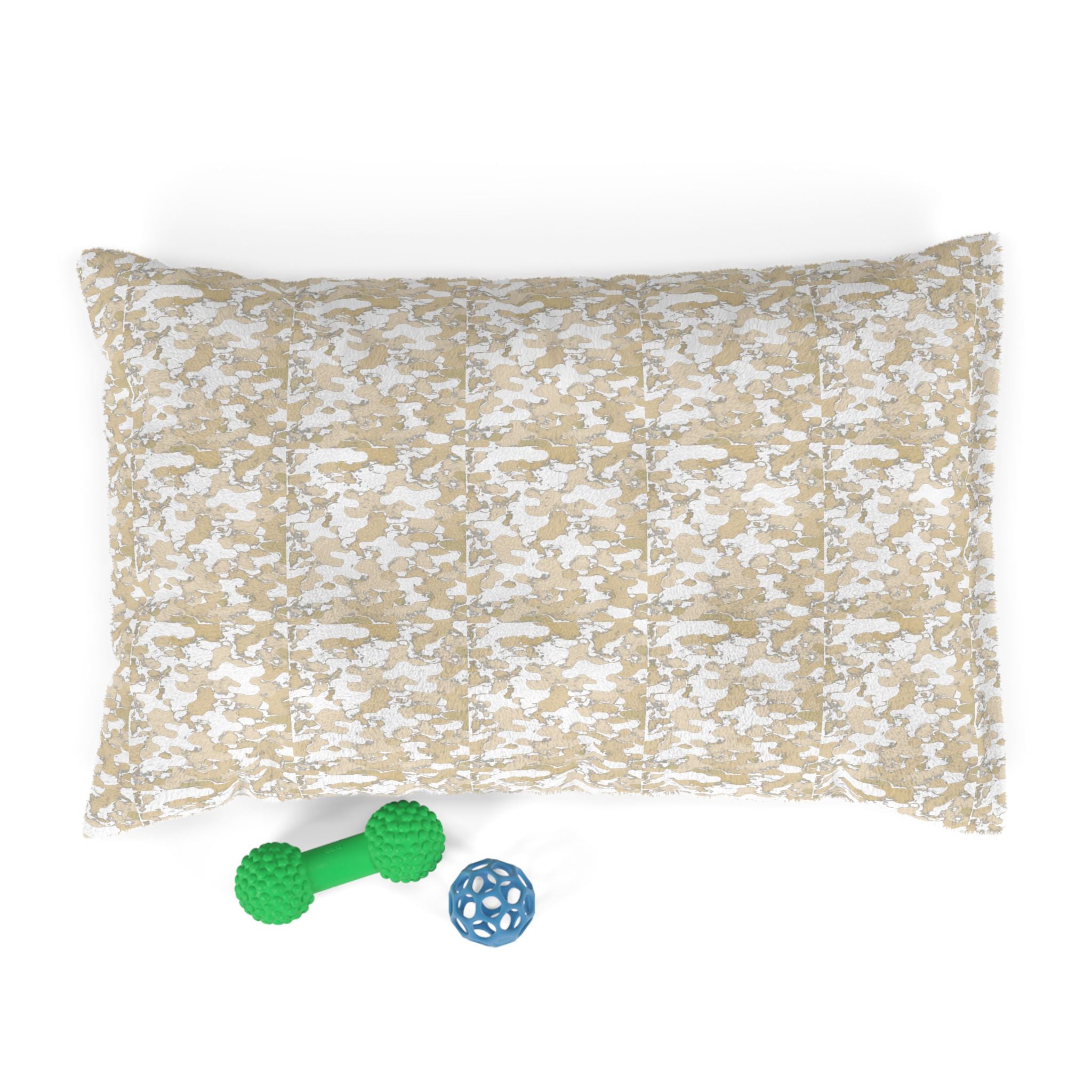 Cream Camo Print Pet Bed | Neutral Dog Cat Cushion