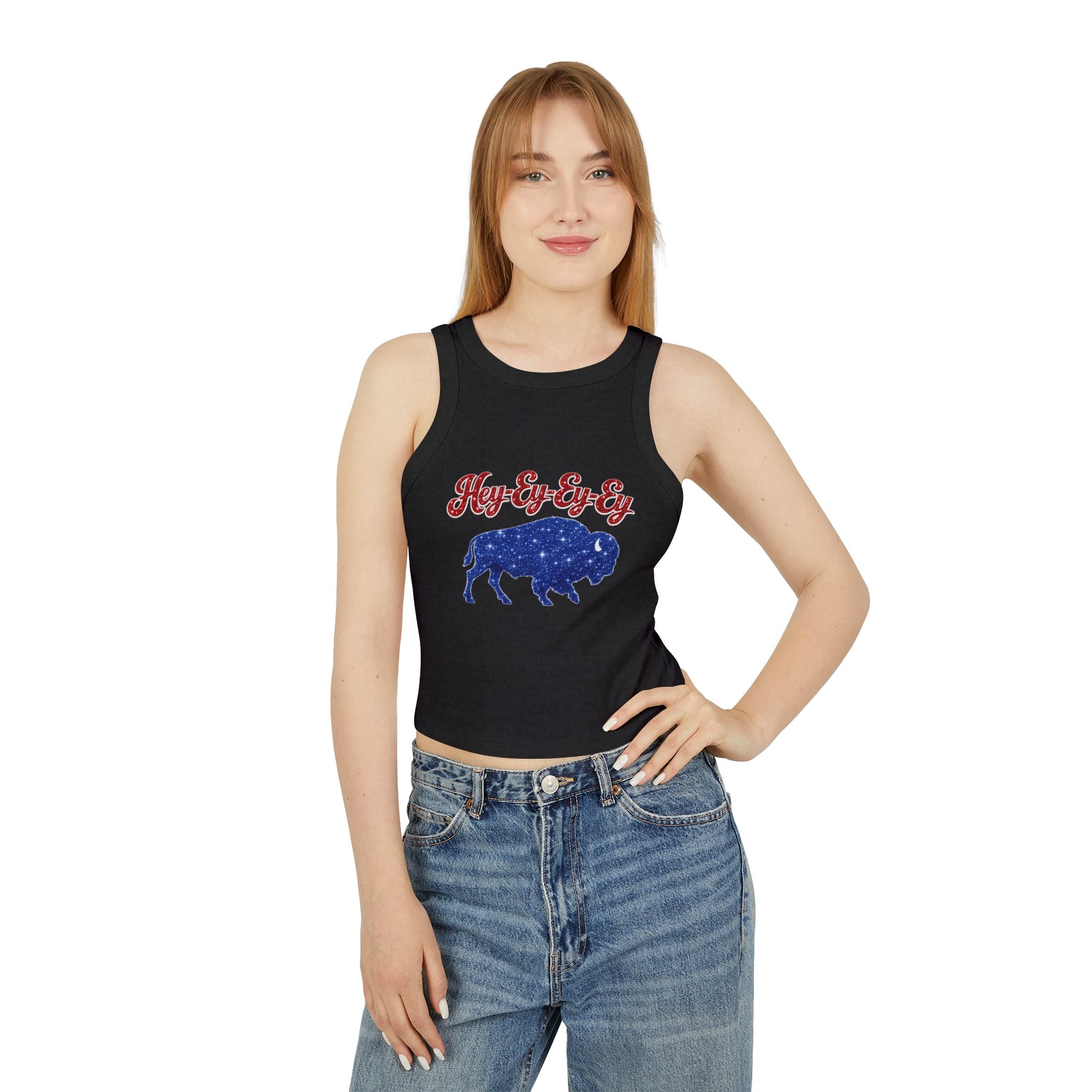 Hey-Ey-Ey Eyed Buffalo tank top | Buffalo silhouette galaxy print