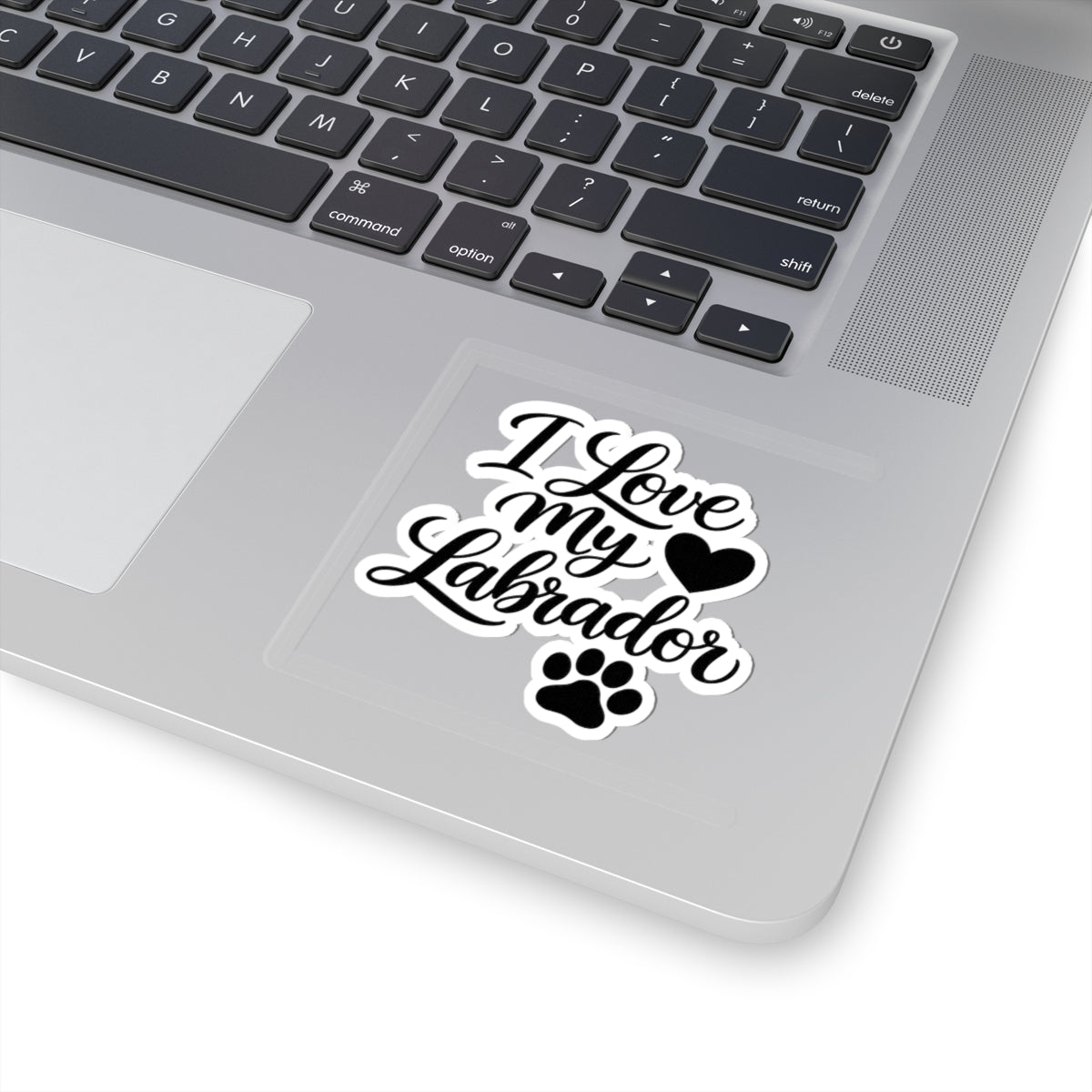 I Love My Labrador Sticker | Kiss-Cut Vinyl Paw Heart