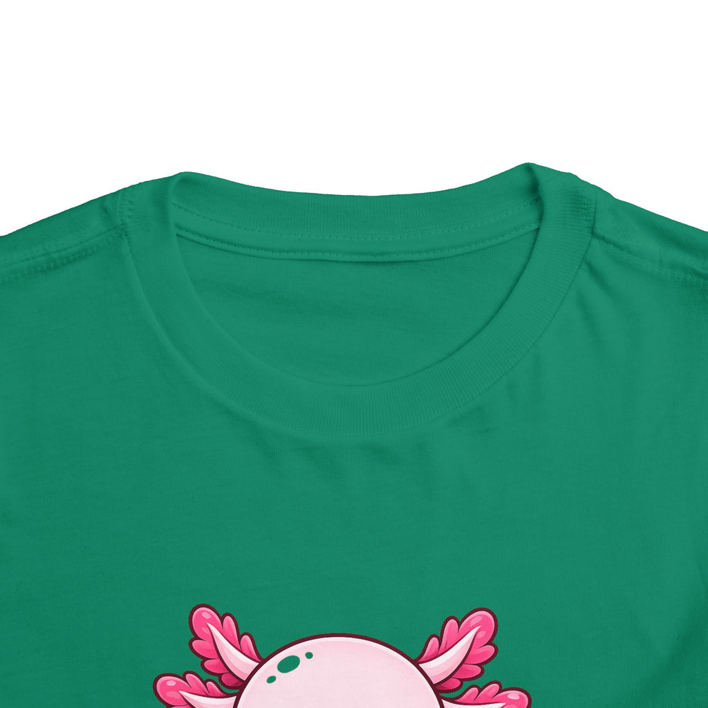 Pink Axolotl Illustration Toddler Tee | Cute Amphibian Shirt