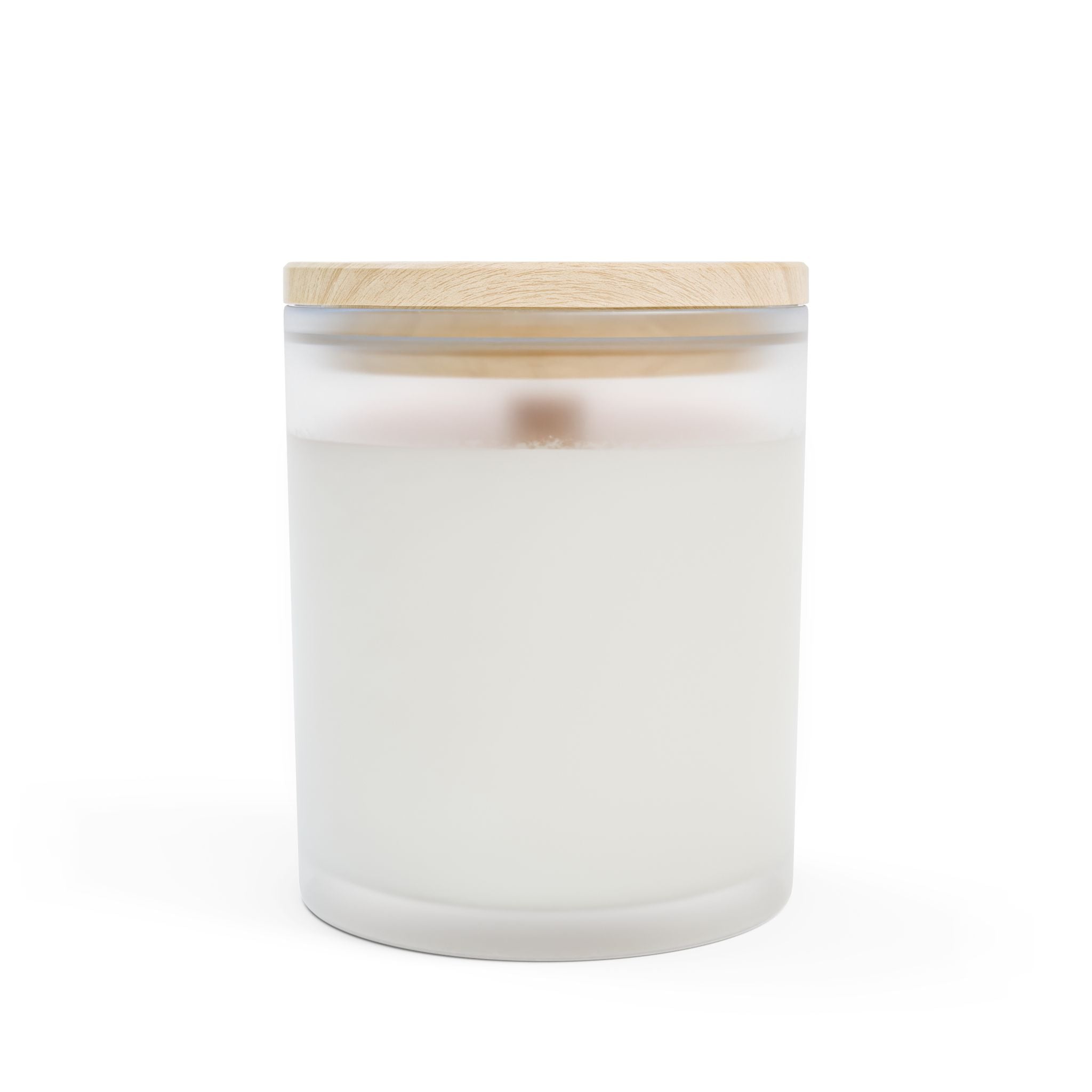 Highland Cow with Christmas Lights Candle | Frosted Glass 11oz
