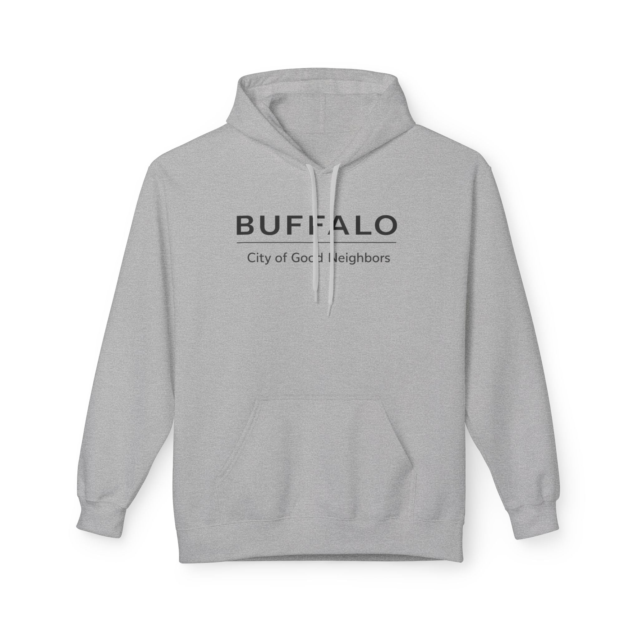 BUFFALO City of Good Neighbors Hoodie | Buffalo NY Minimal Text Pullover
