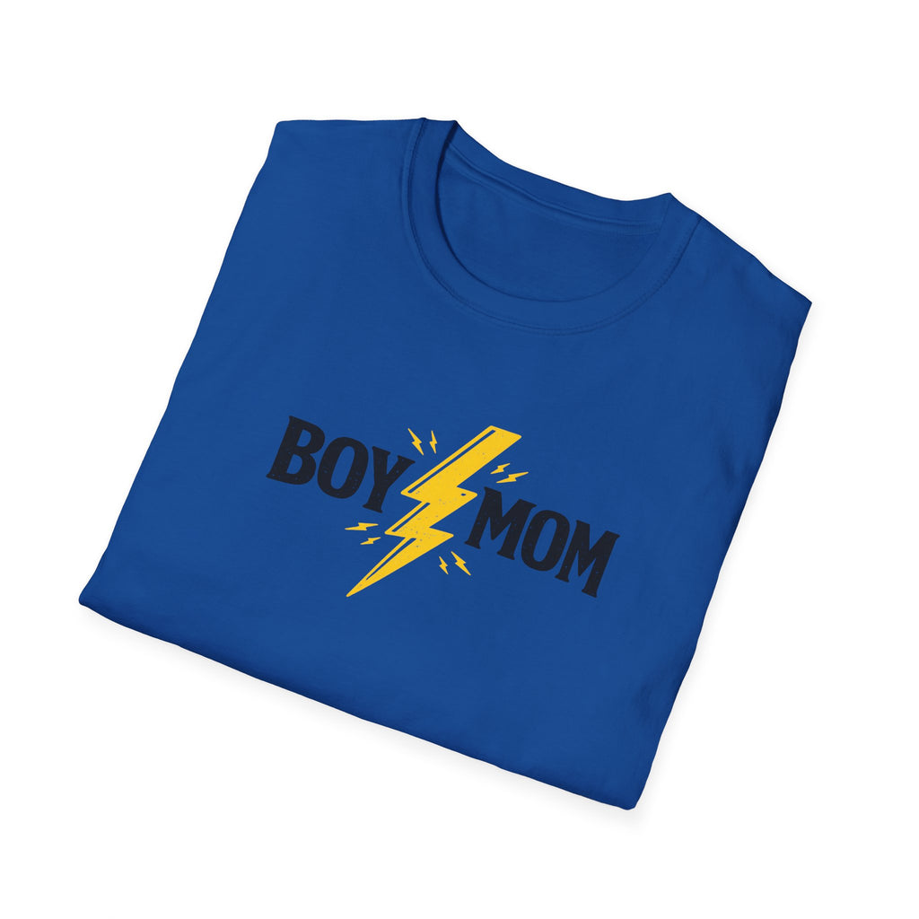 Boy Mom Lightning T-Shirt — Graphic Mom Tee for Proud Boys’ Moms