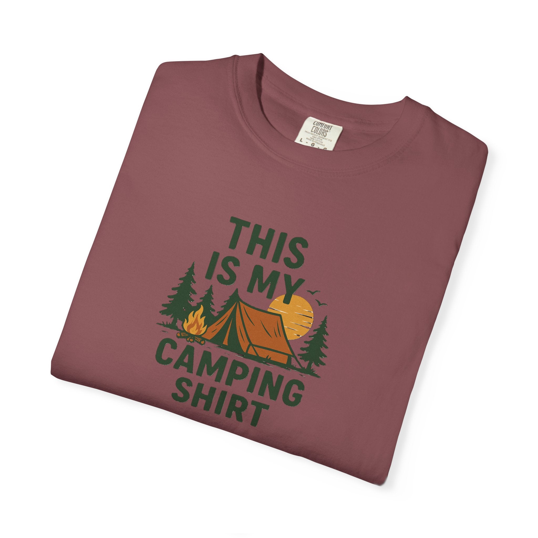 This Is My Camping Shirt T-Shirt | Camping Tent Trees Graphic Tee