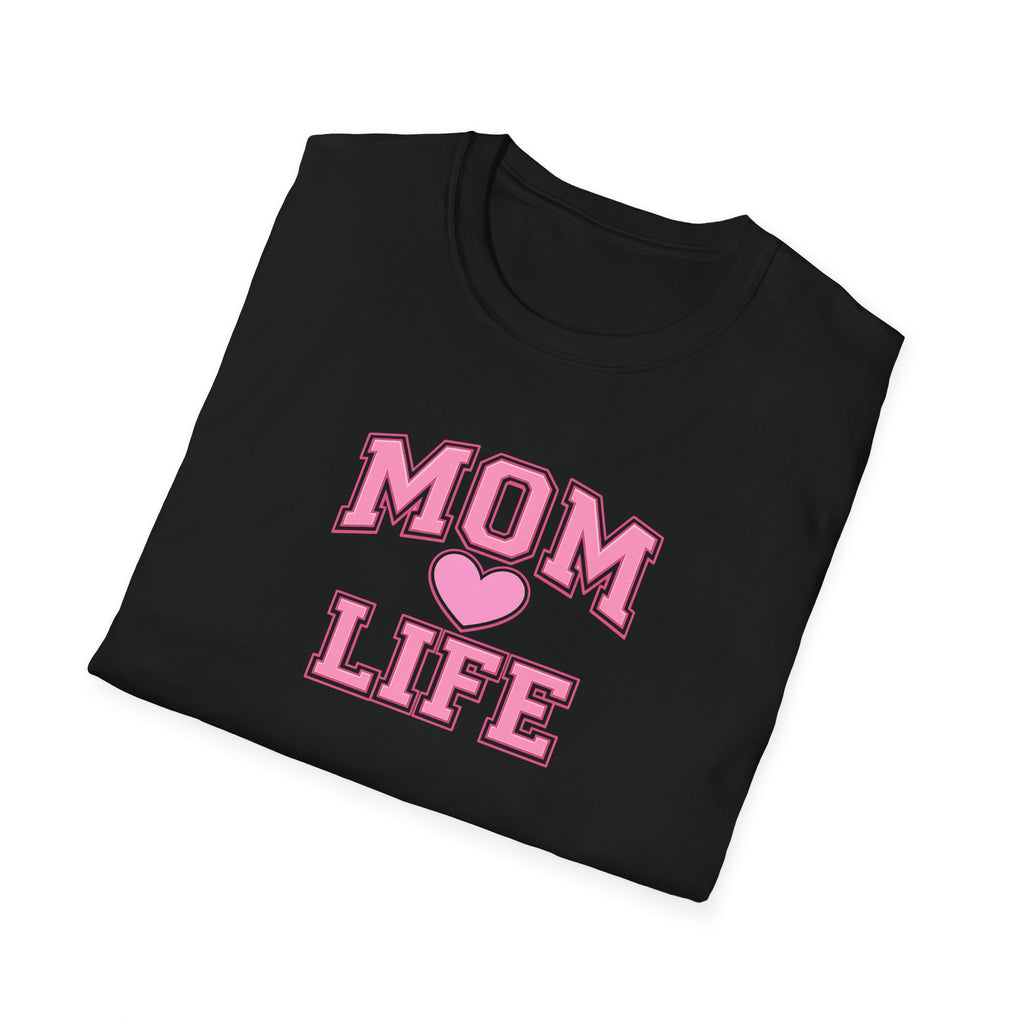 Mom Life Tee — Pink Retro Mom Heart T-Shirt