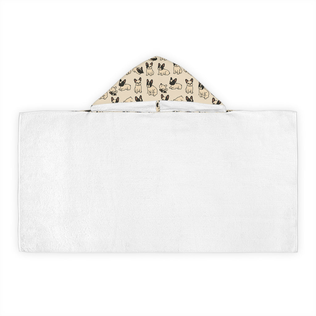 French Bulldog Pattern Youth Hooded Towel | Cute Dog Towel