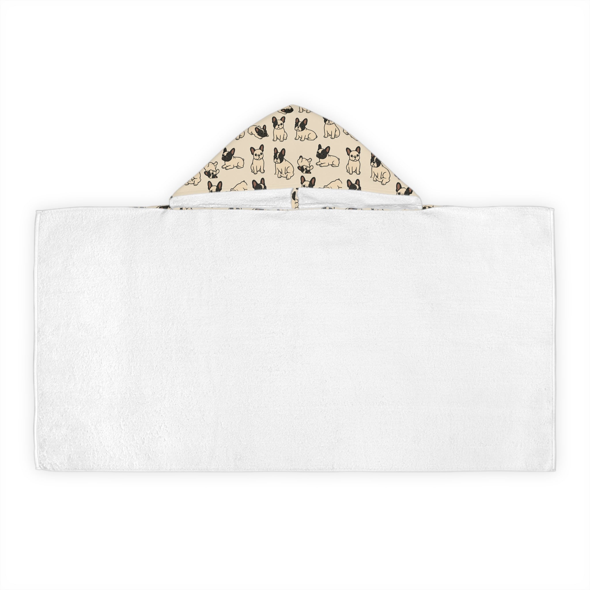 French Bulldog Pattern Youth Hooded Towel | Cute Dog Towel