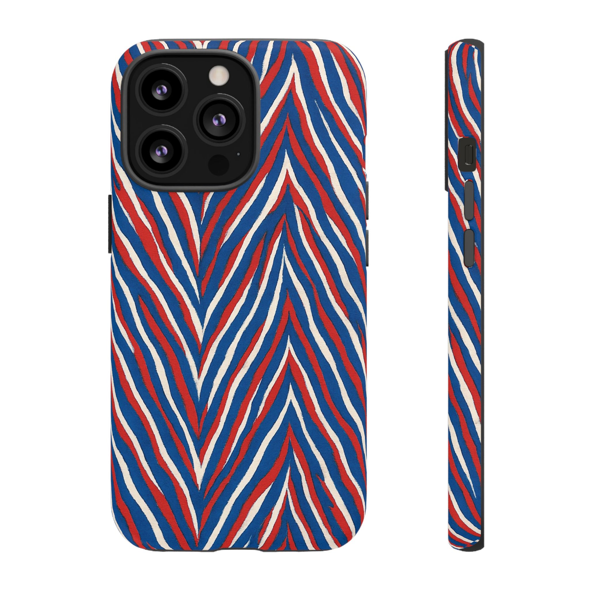 Red White Blue Zebra Stripe Tough Case | Patriotic Phone Cover