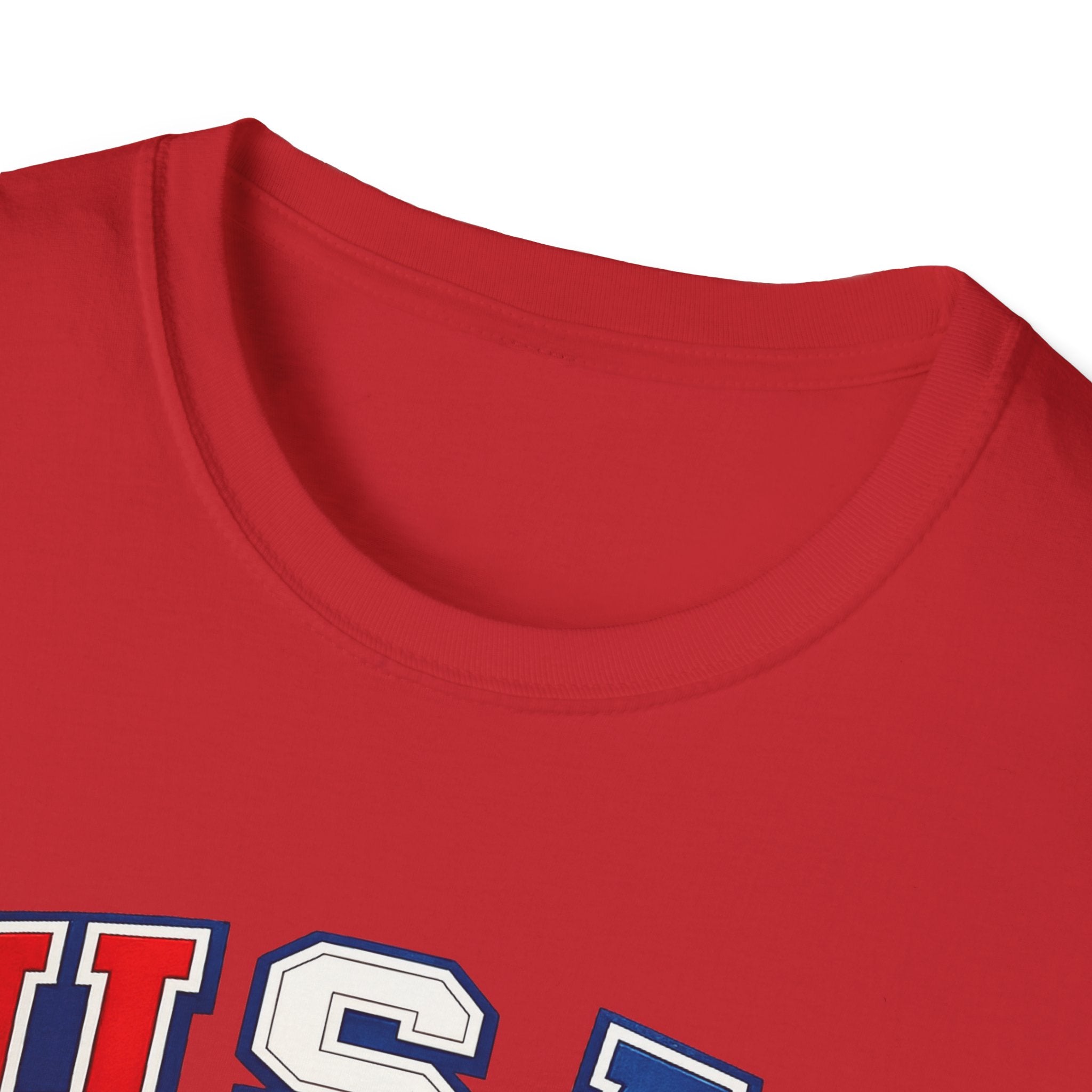 USA Gold Hockey 2K8 T-Shirt — American Flag Hockey Helmet Graphic Tee