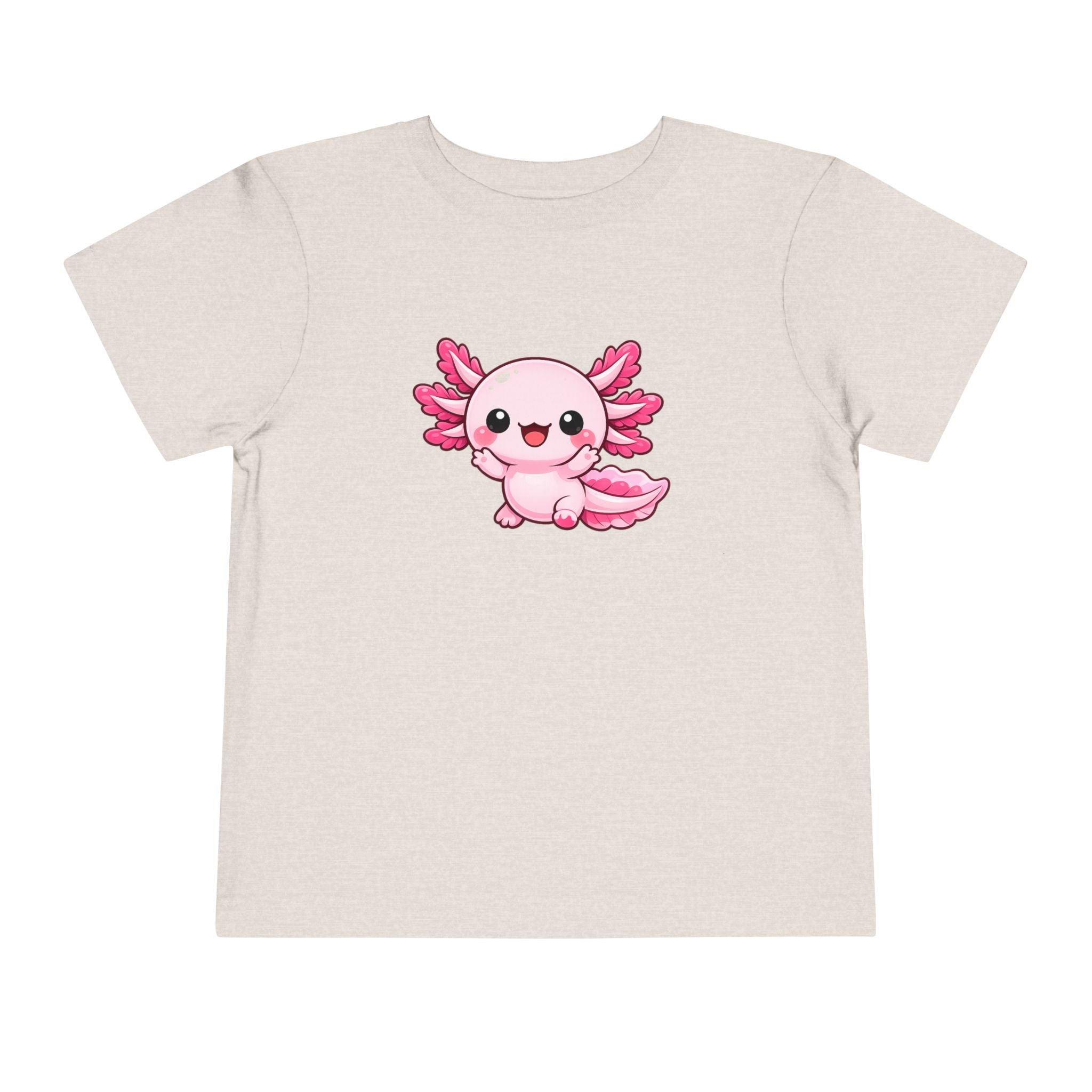 Pink Axolotl Illustration Toddler Tee | Cute Amphibian Shirt