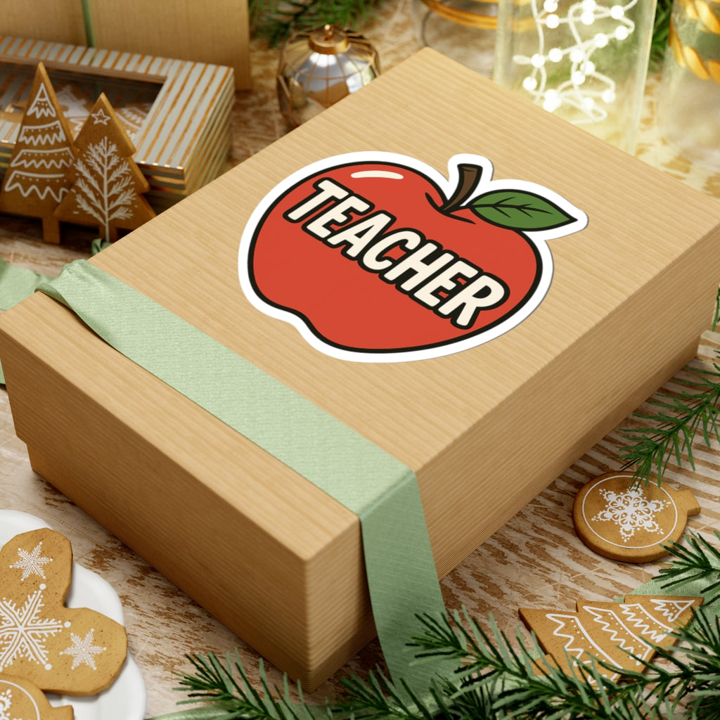 Teacher Apple Kiss-Cut Stickers