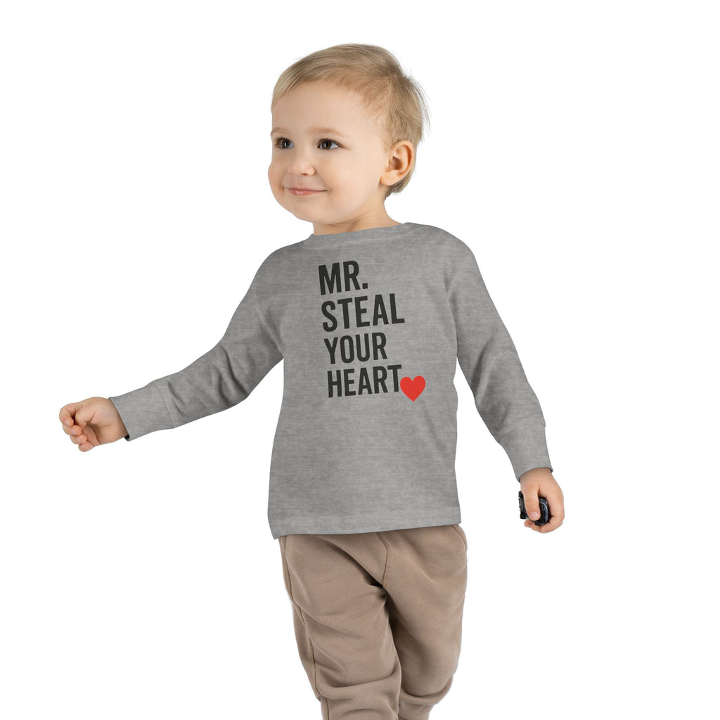 Mr. Steal Your Heart Toddler Long Sleeve Tee