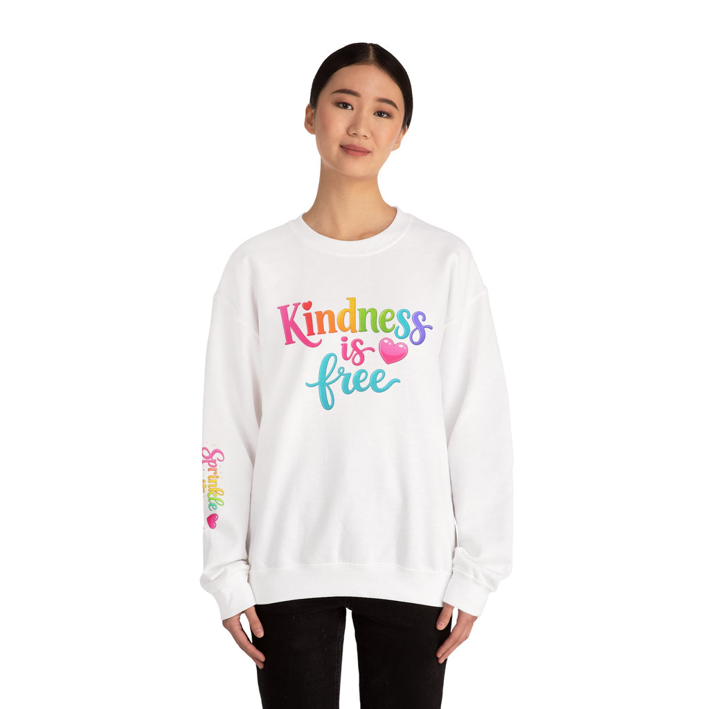 Kindness is Free sweatshirt | Crewneck, Rainbow Script