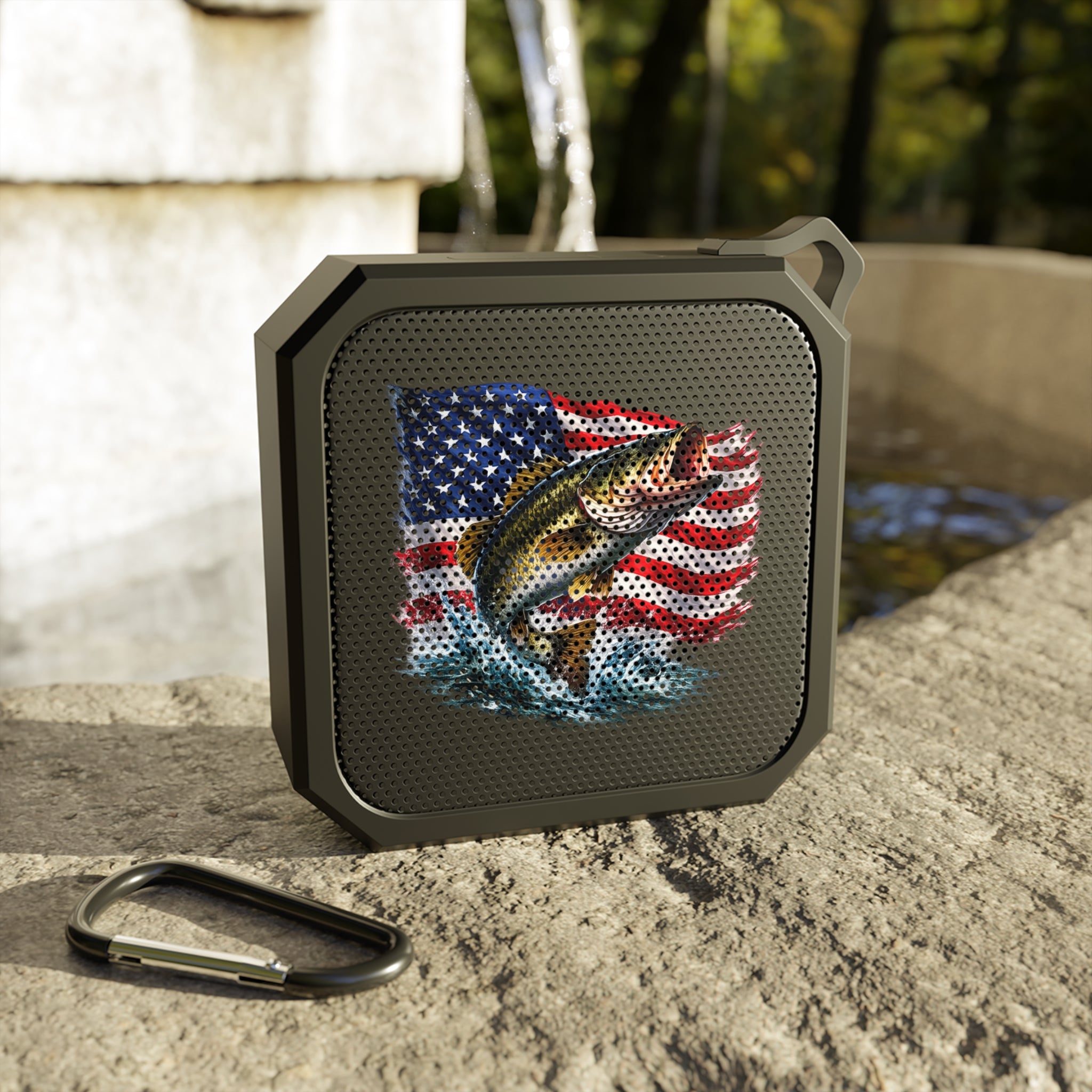 Patriotic Bass Bluetooth Speaker — Outdoor Portable Waterproof Speaker for Fishing & Camping