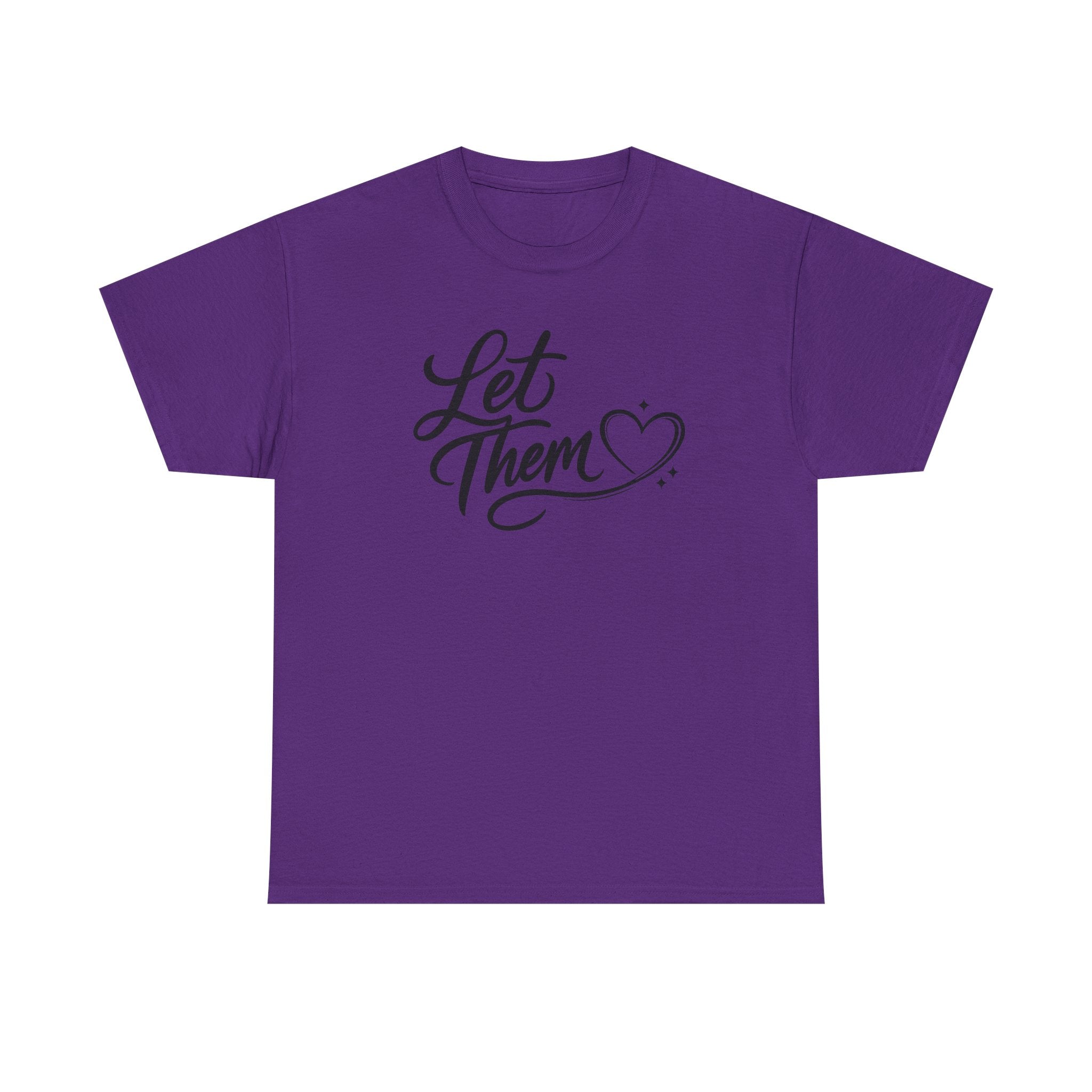 Let Them Script Heart T-Shirt | Handlettered Typography, Minimal Tee