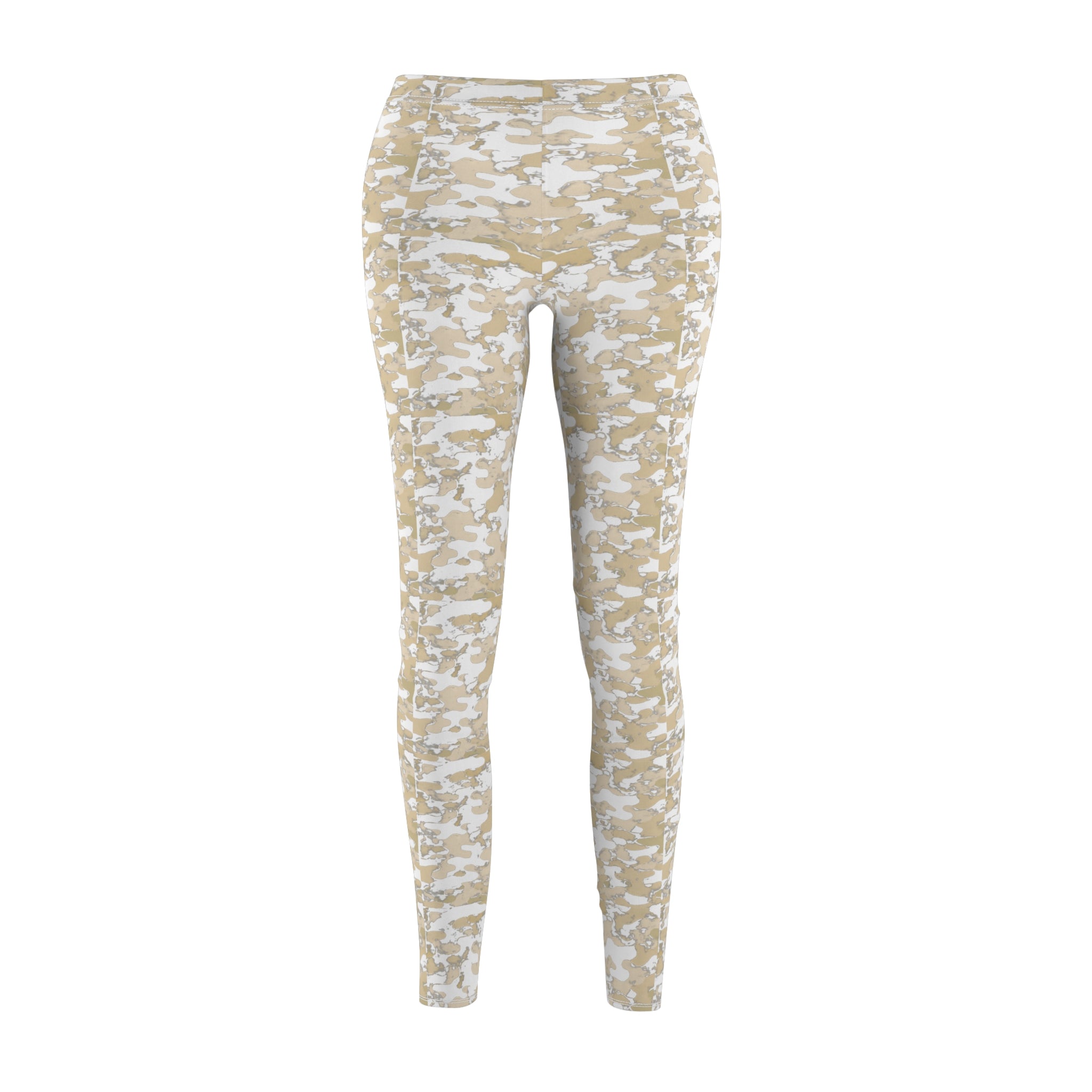 Neutral Camo Leggings Casual Leggings | All-Over Print