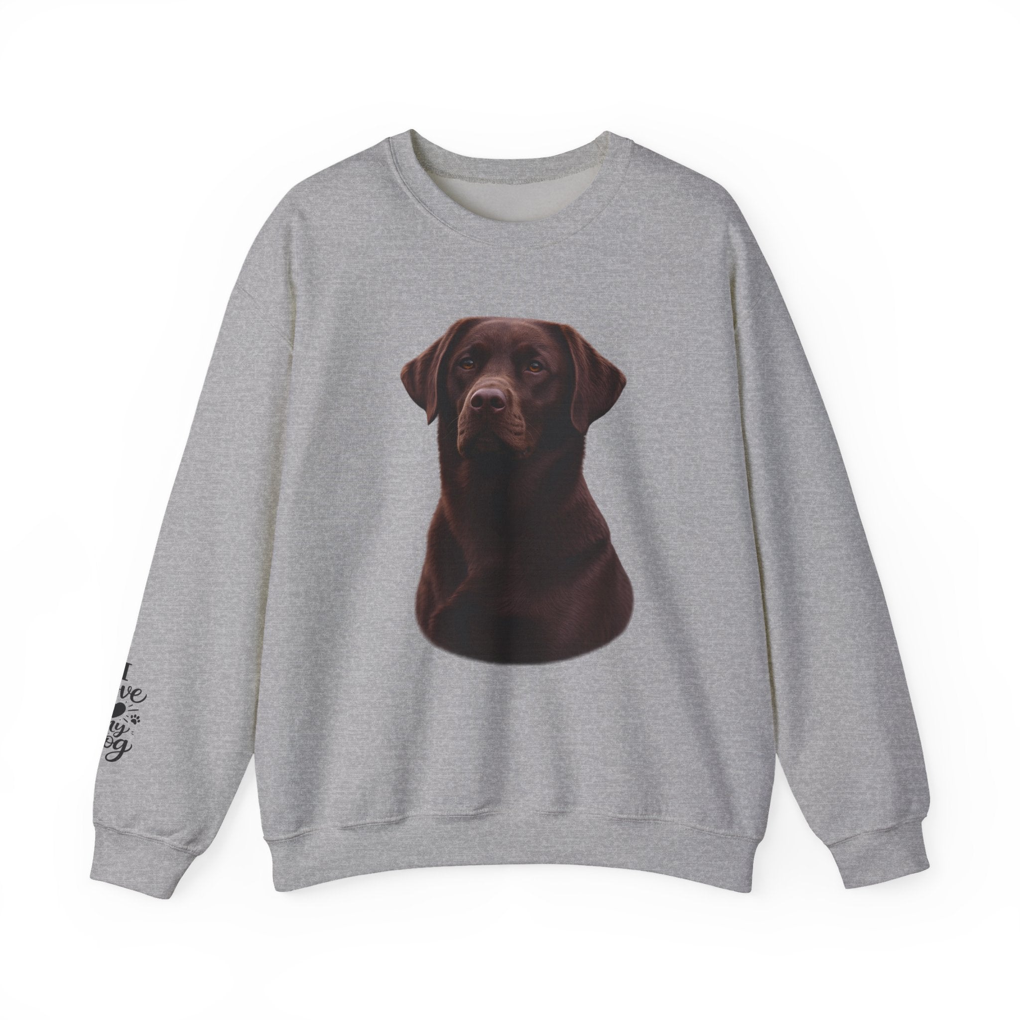 Chocolate Labrador Portrait Sweatshirt | Dog Face Crewneck