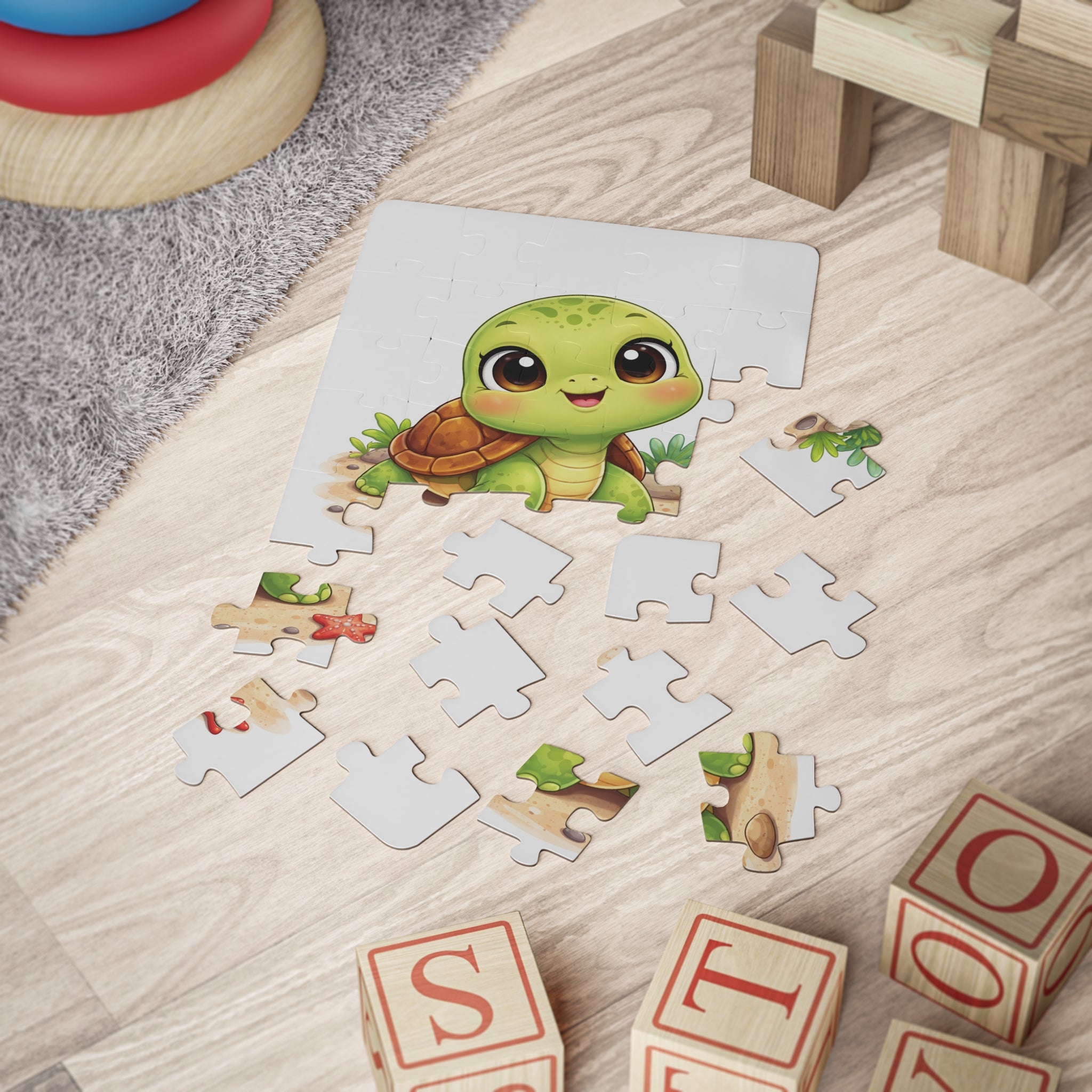 Copy of Cute Baby Sea Turtle Kids Puzzle, 30-Piece | Animal Nursery Jigsaw