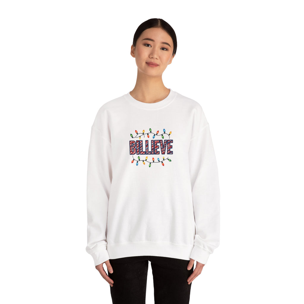 Billieve Christmas Lights Sweatshirt | Holiday Believe Crewneck