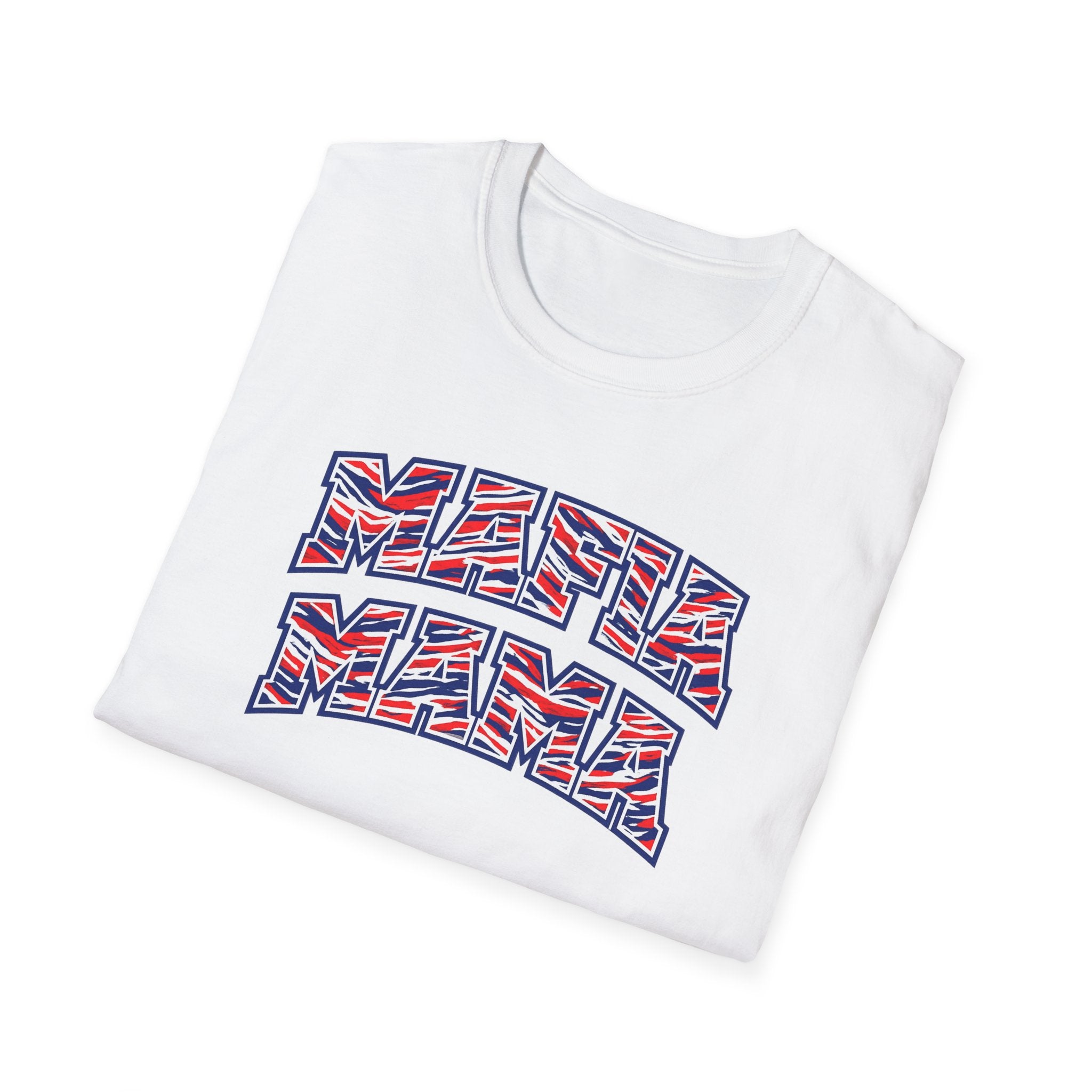 Mama Mafia Graphic Tee —  Red White Blue 'Mafia Mama' Street-Style T-Shirt